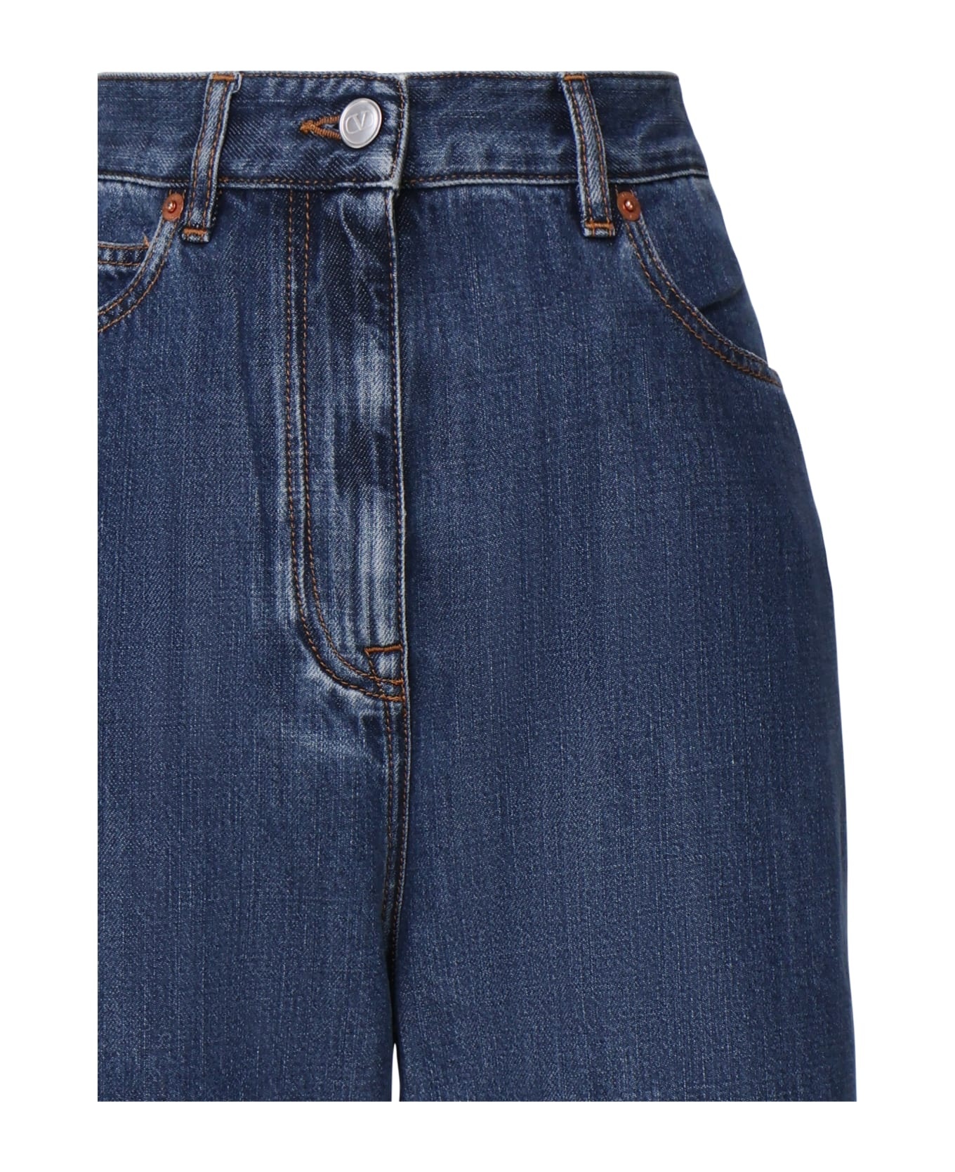 Pantalone In Denim Blu Medio - 2