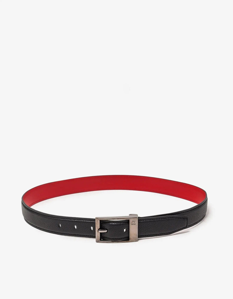 Christian Louboutin Christian Louboutin Bizbelt Empire Leather Black Belt outlook
