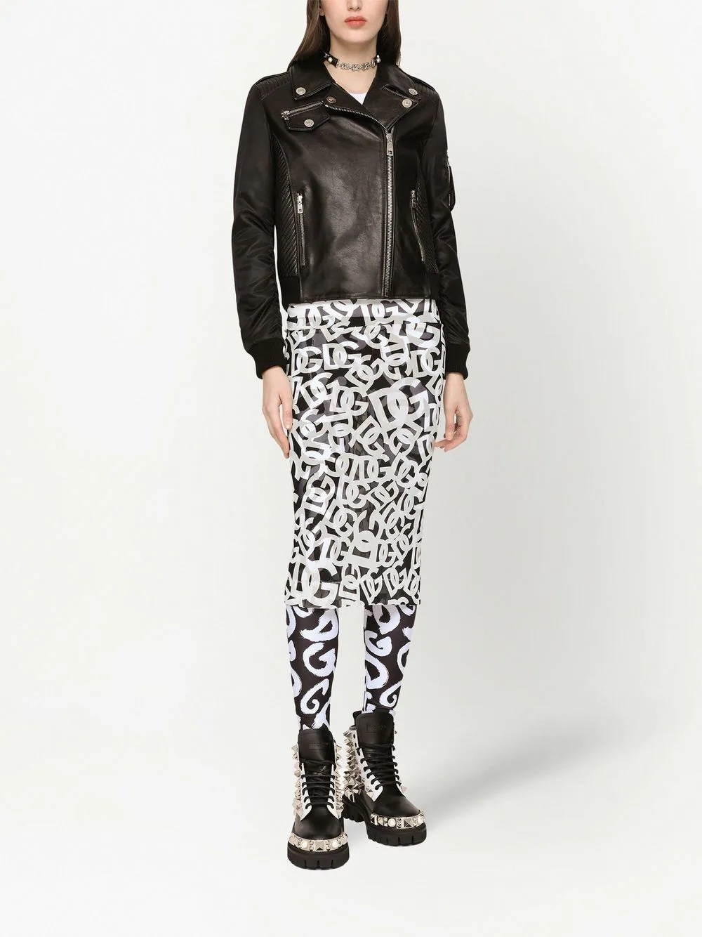leather biker jacket - 3