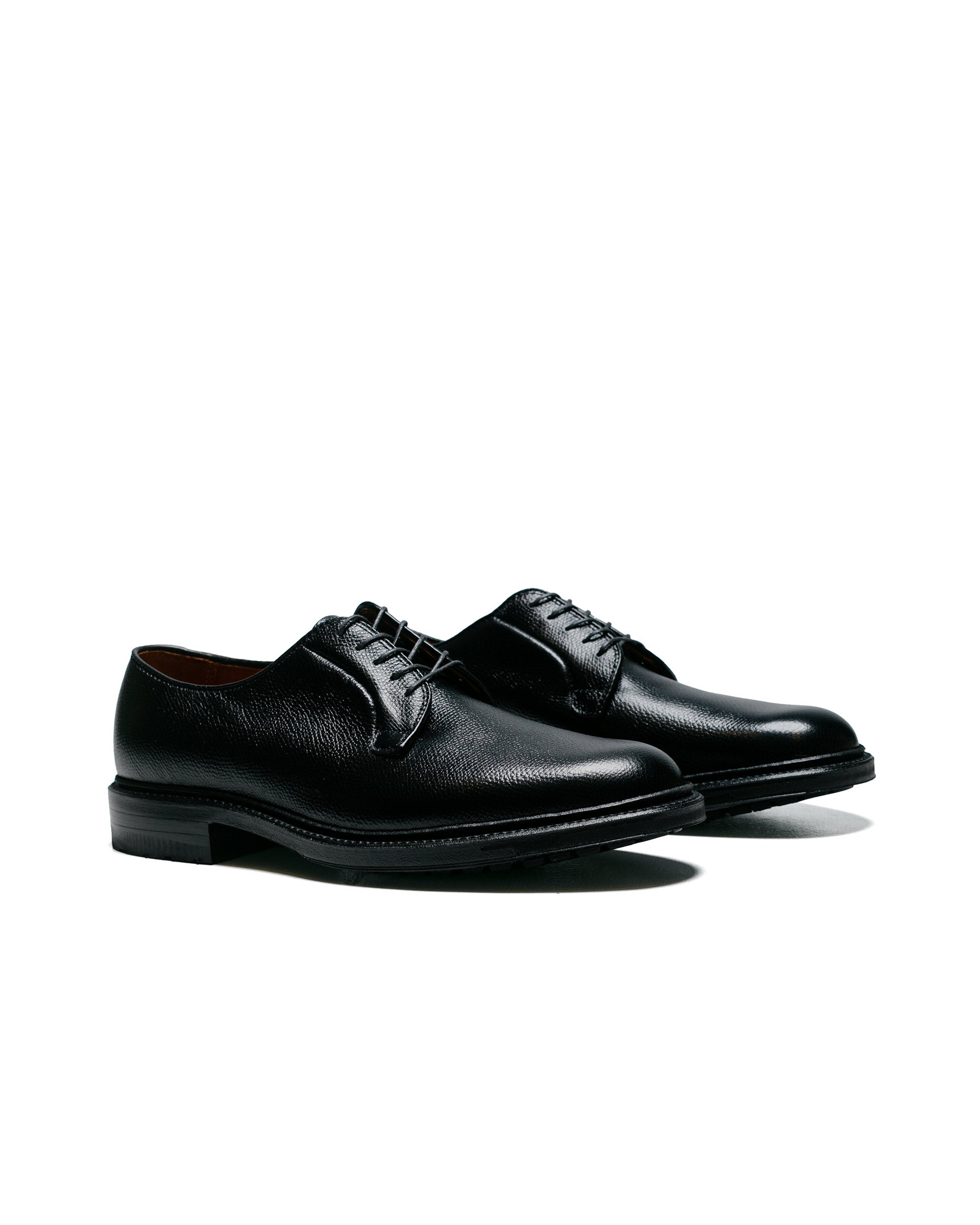 Plain Toe Blucher Black Alpine Grain with Commando Sole 95270C - 2