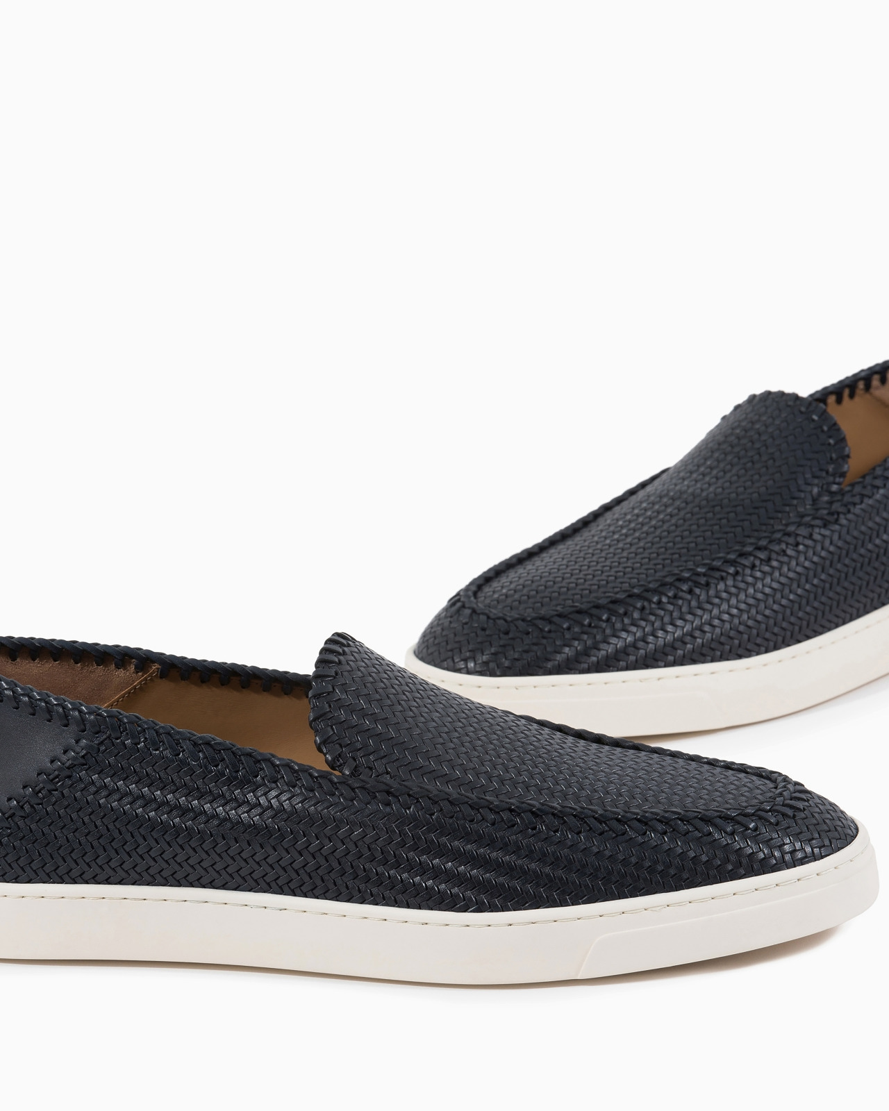 Galleria 3 Braided printed leather slip-ons - 3