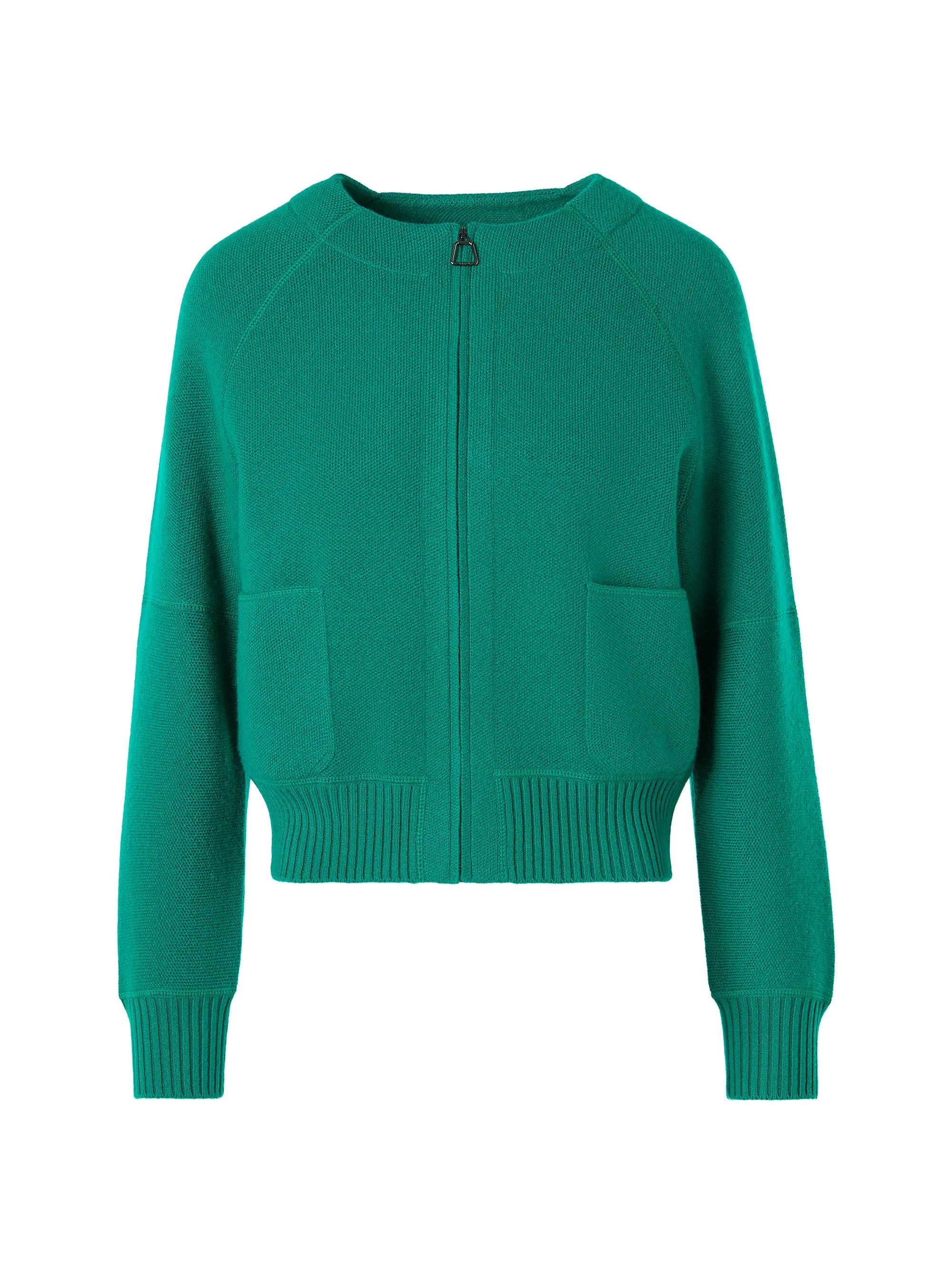 Women's Cashmere Piqué Zip Cardigan - Tourmaline - 1