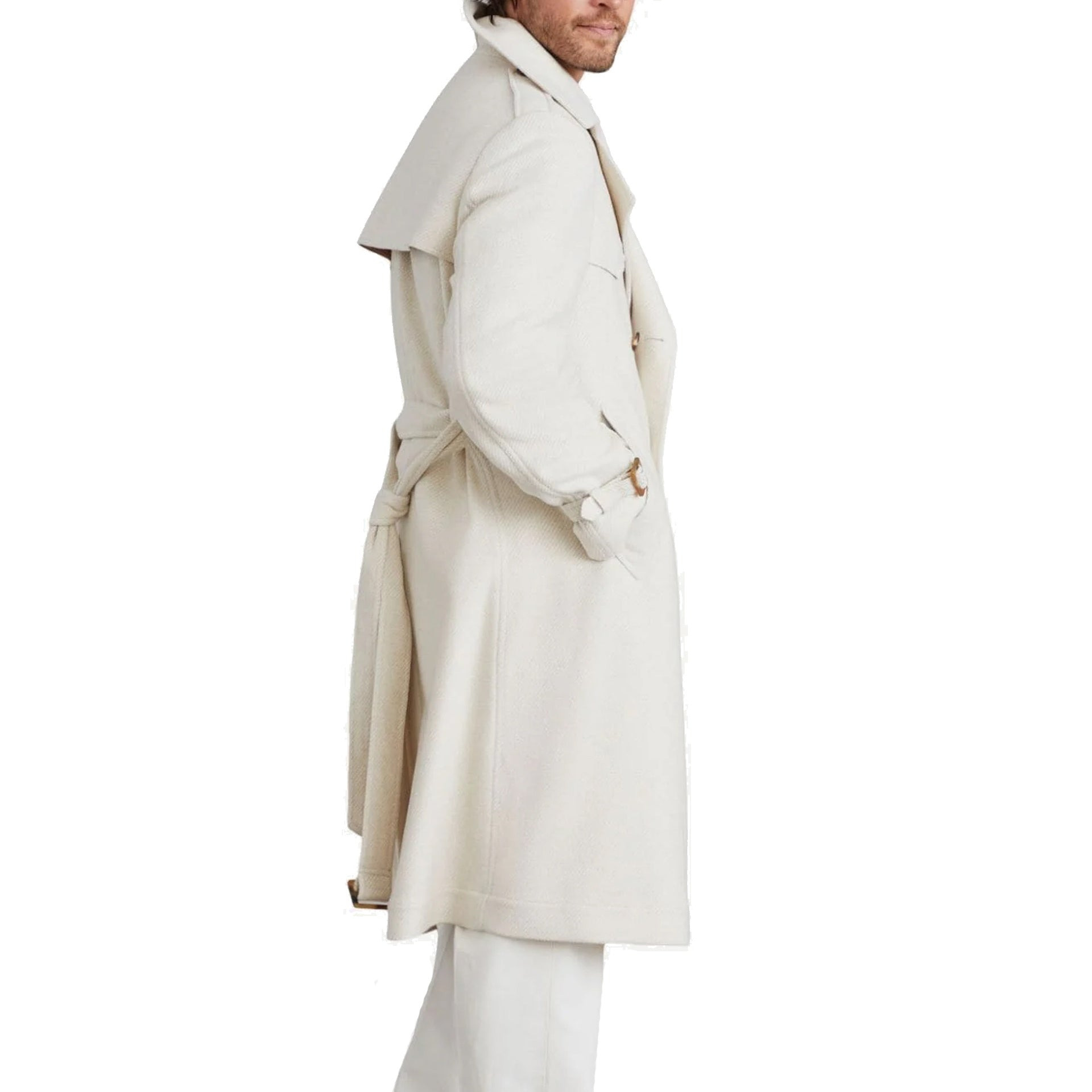 Brunello Cucinelli Wool Trench Coat Men - 3