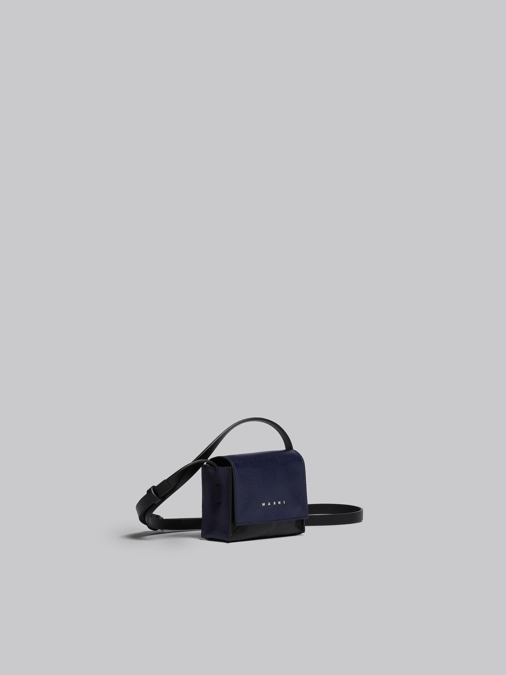 BLUE AND BLACK LEATHER CROSSBODY BAG - 6