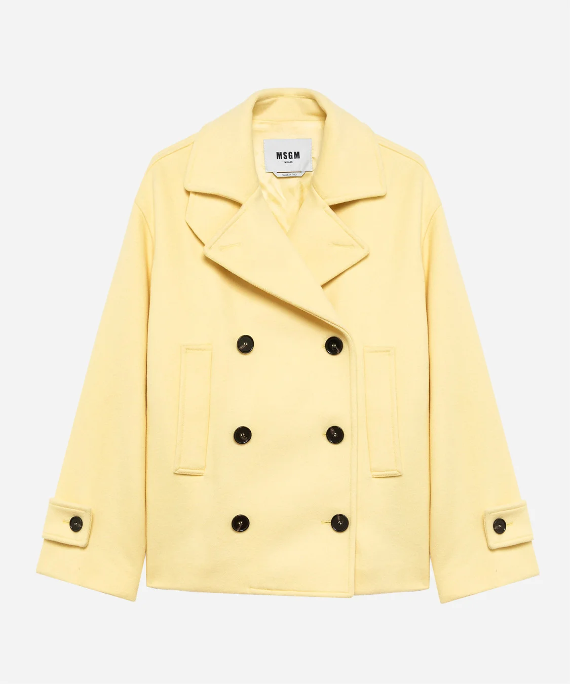Double-breasted wool blend caban coat - 1