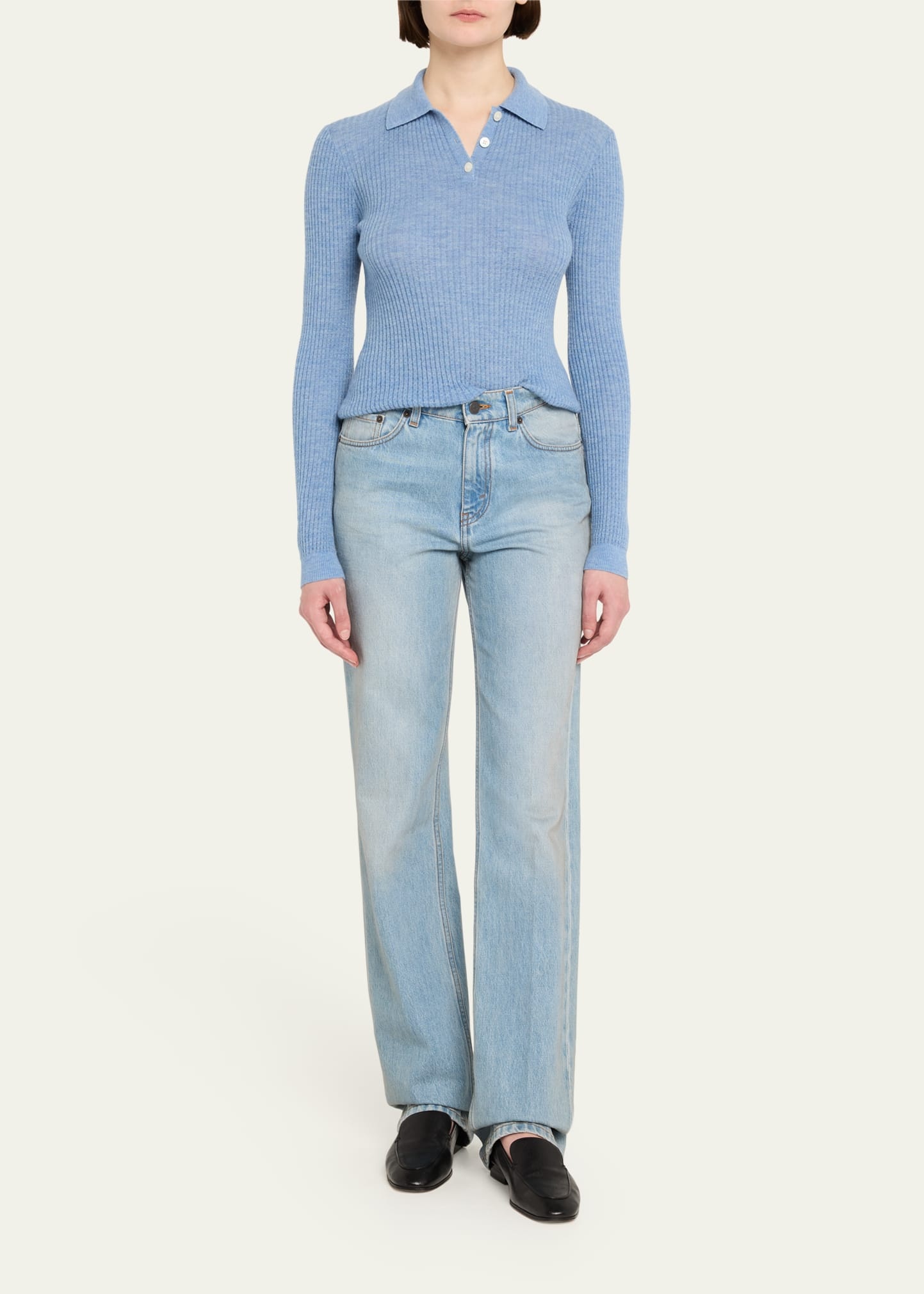 Shrunken Crewneck Sweater in Cashmere - 2