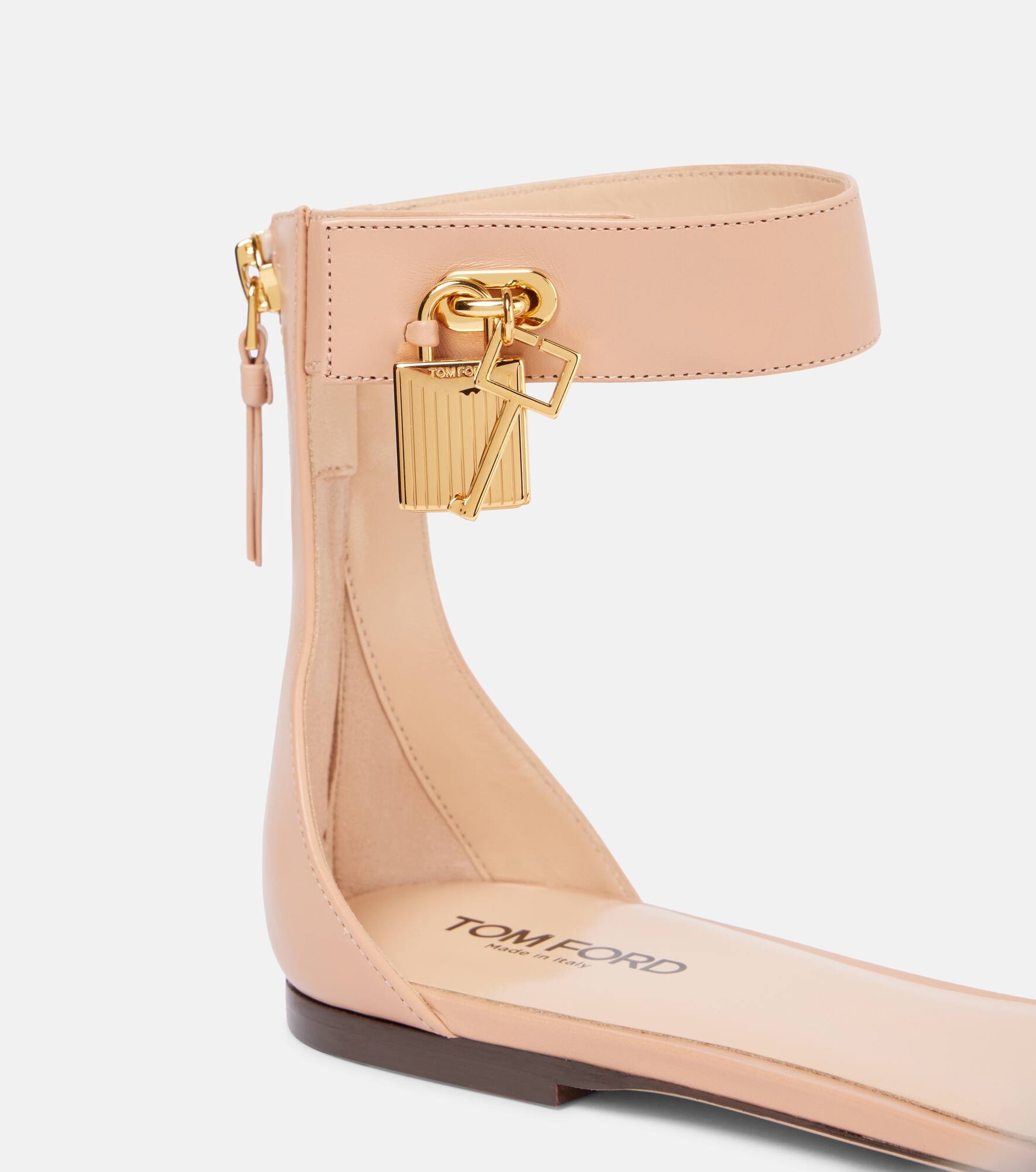 Padlock leather sandals - 5