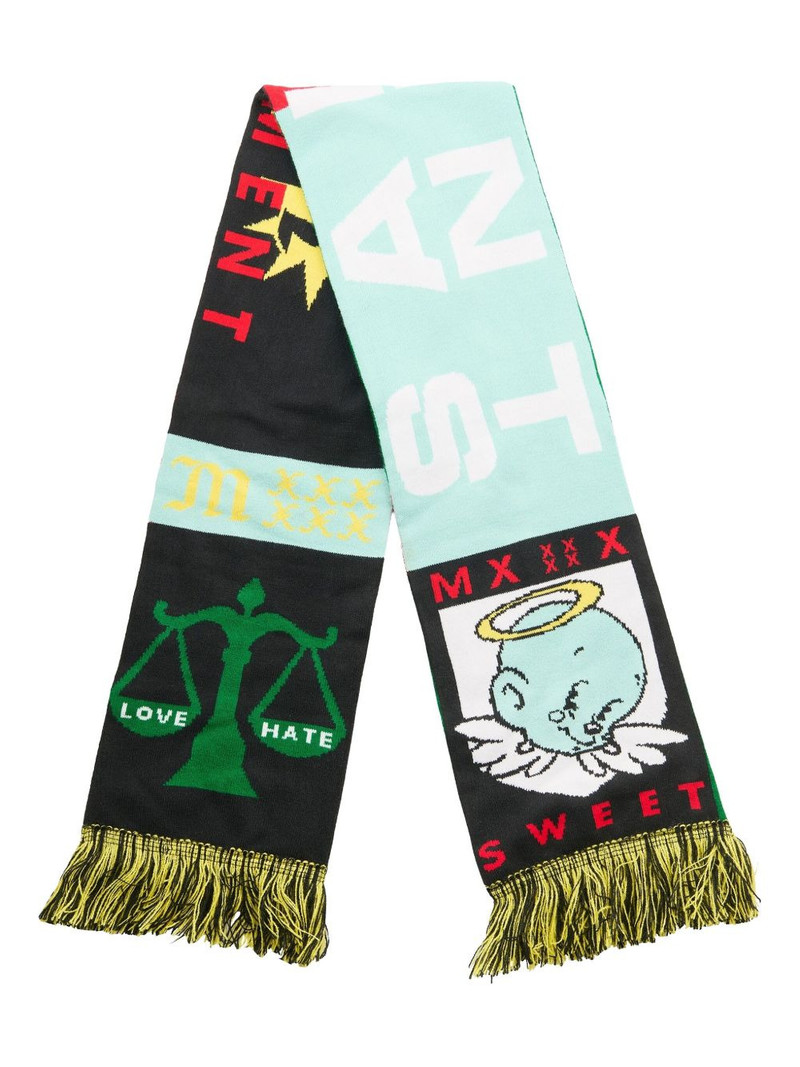 fringe graphic scarf 1