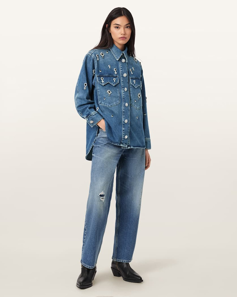 ENNA EMBELLISHED DENIM SHIRT 6