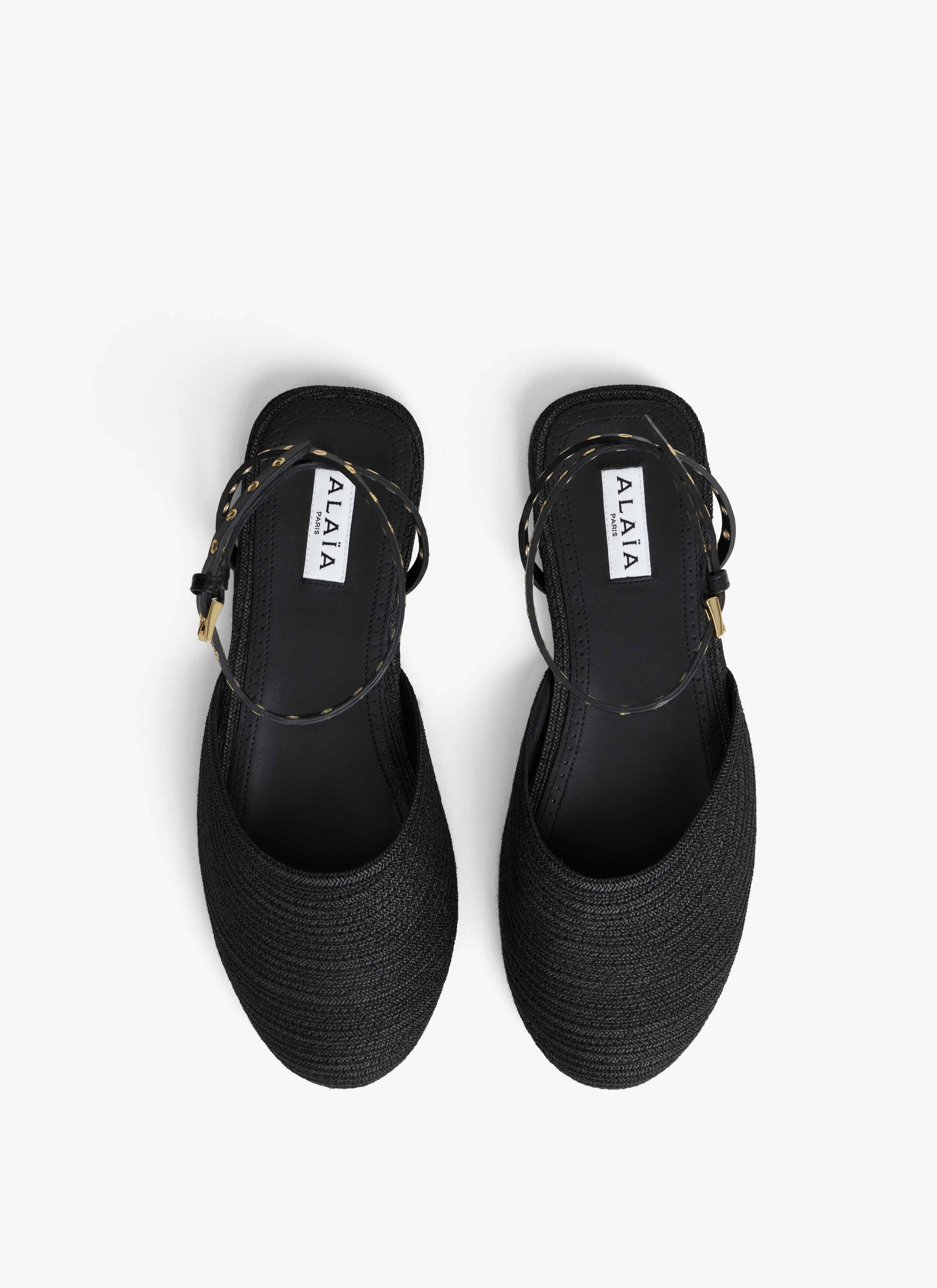 FLAT SANDALS IN PAPER STRAW - 3