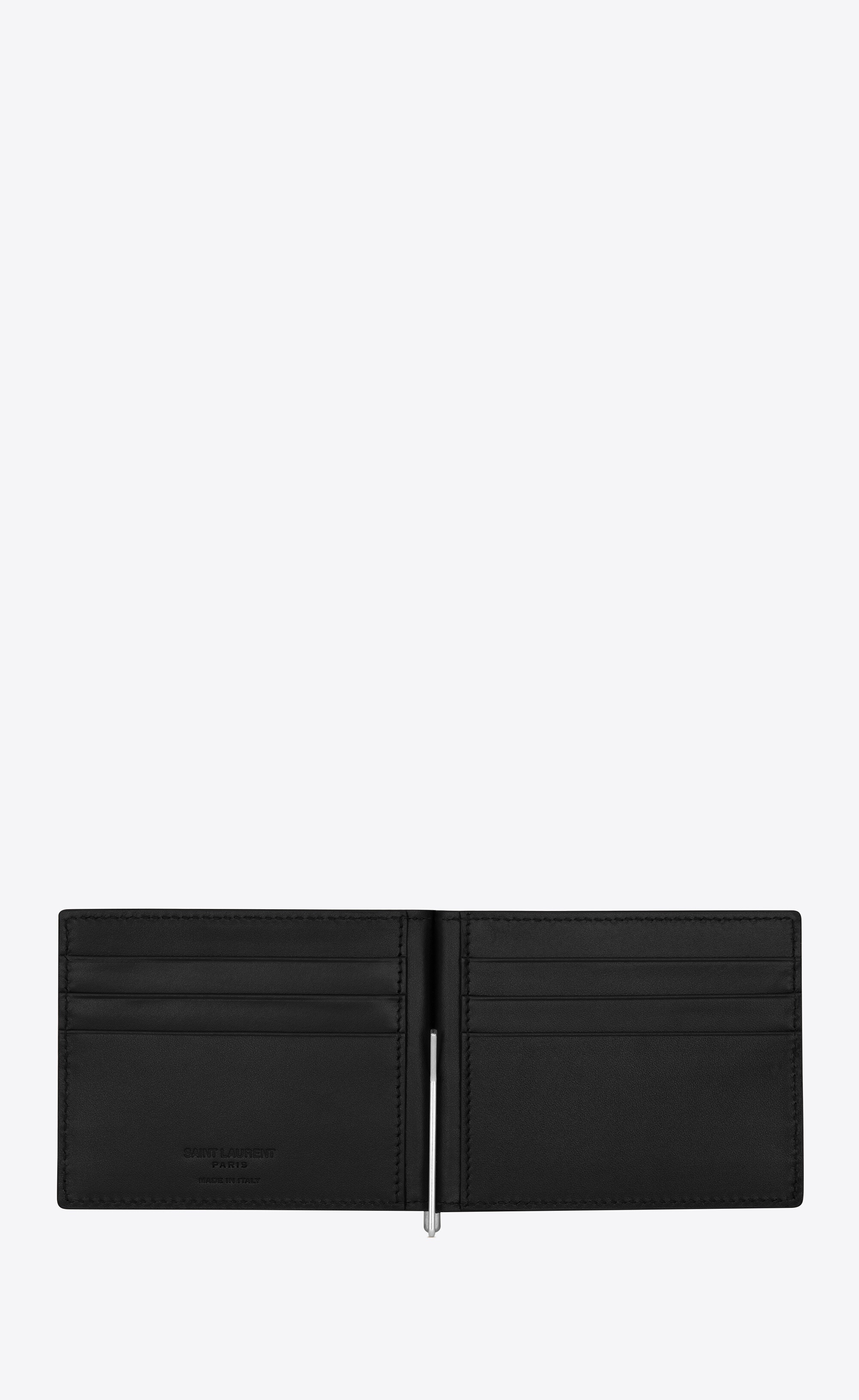 bill clip wallet in crocodile embossed leather - 4