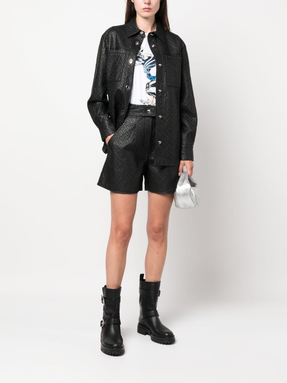 monogram-embossed long-sleeve shirt - 2