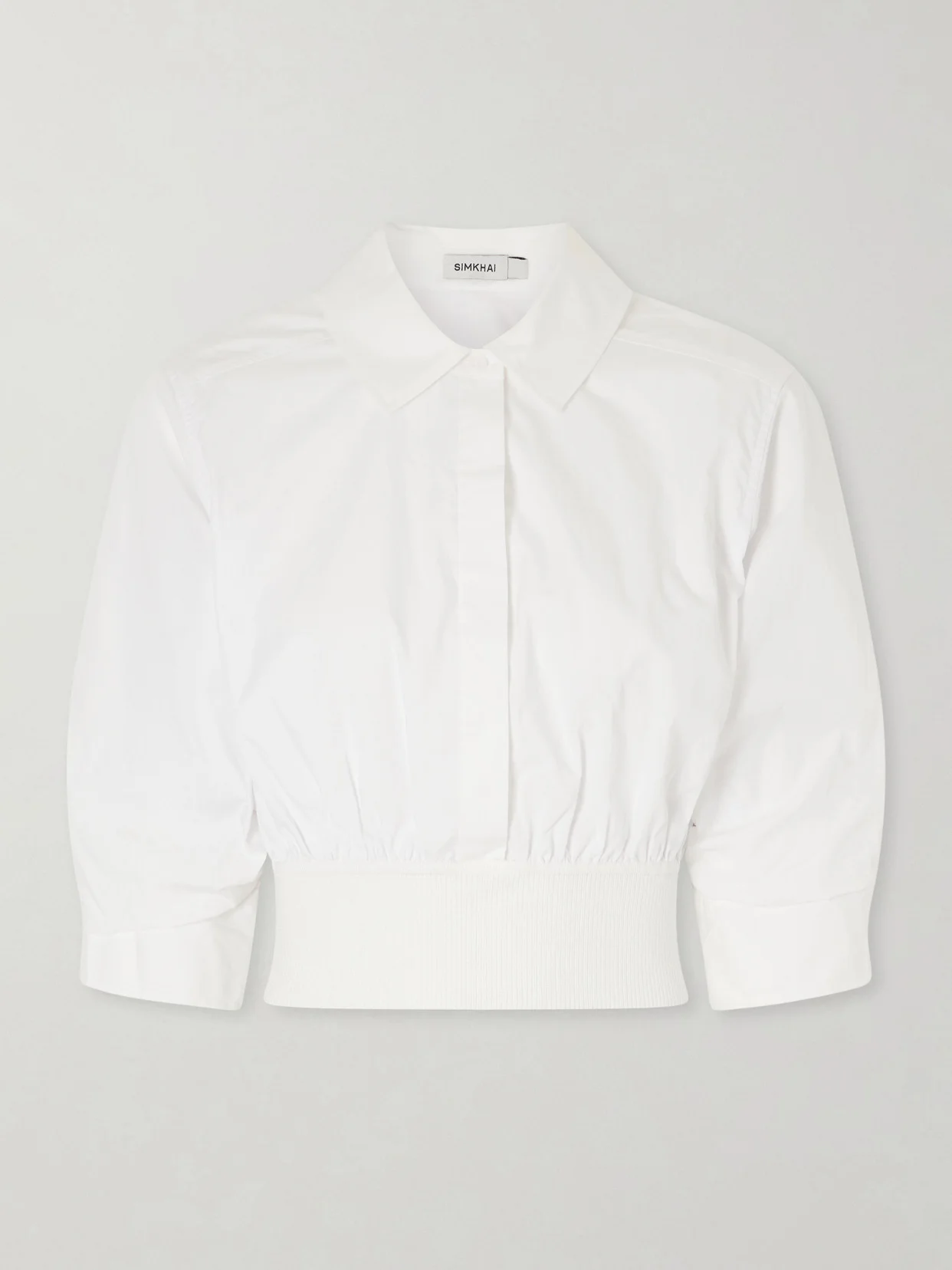 Stiles Gathered Cotton-poplin Shirt - 1
