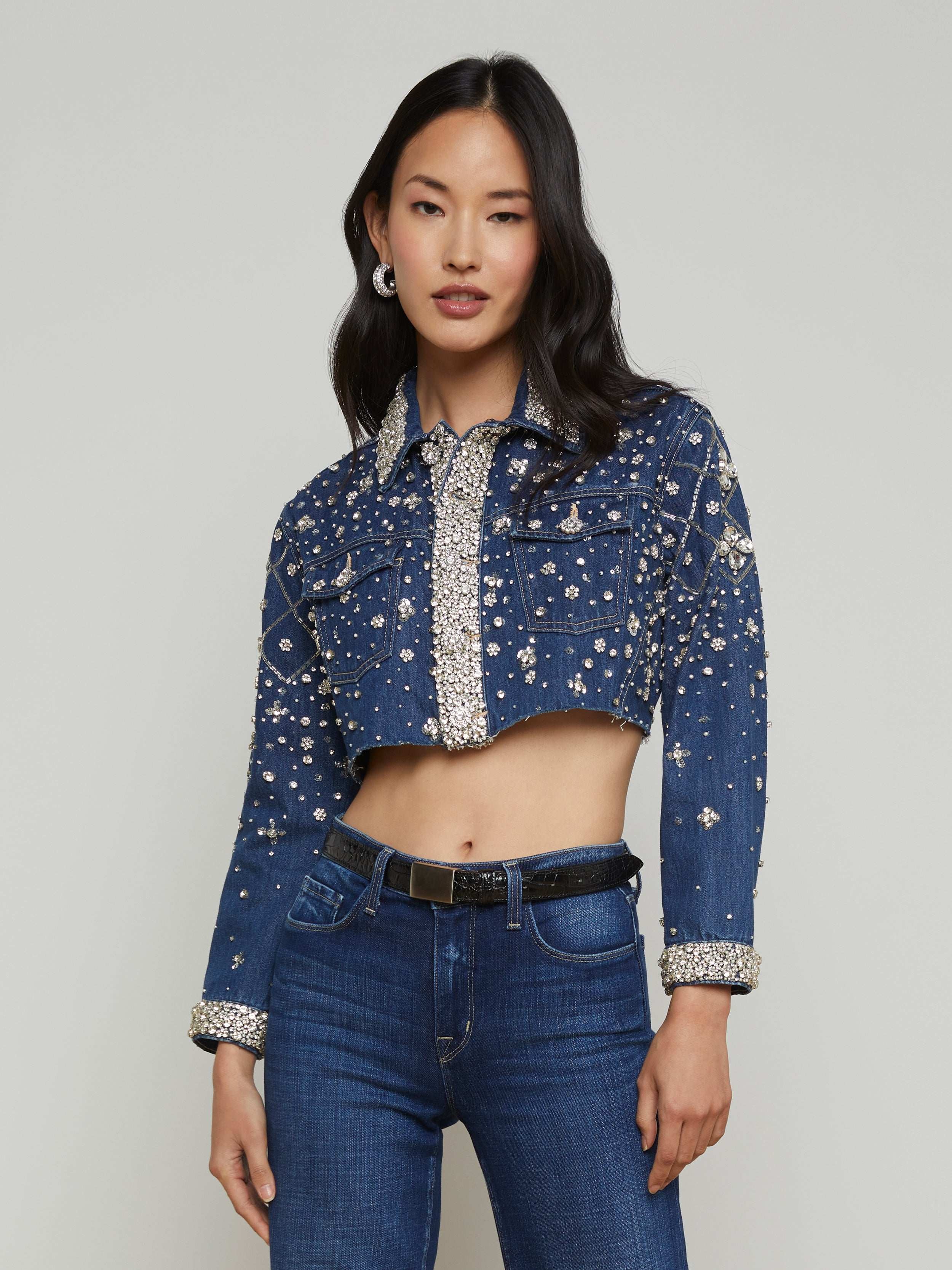 Genevie Embellished Denim Jacket - 2