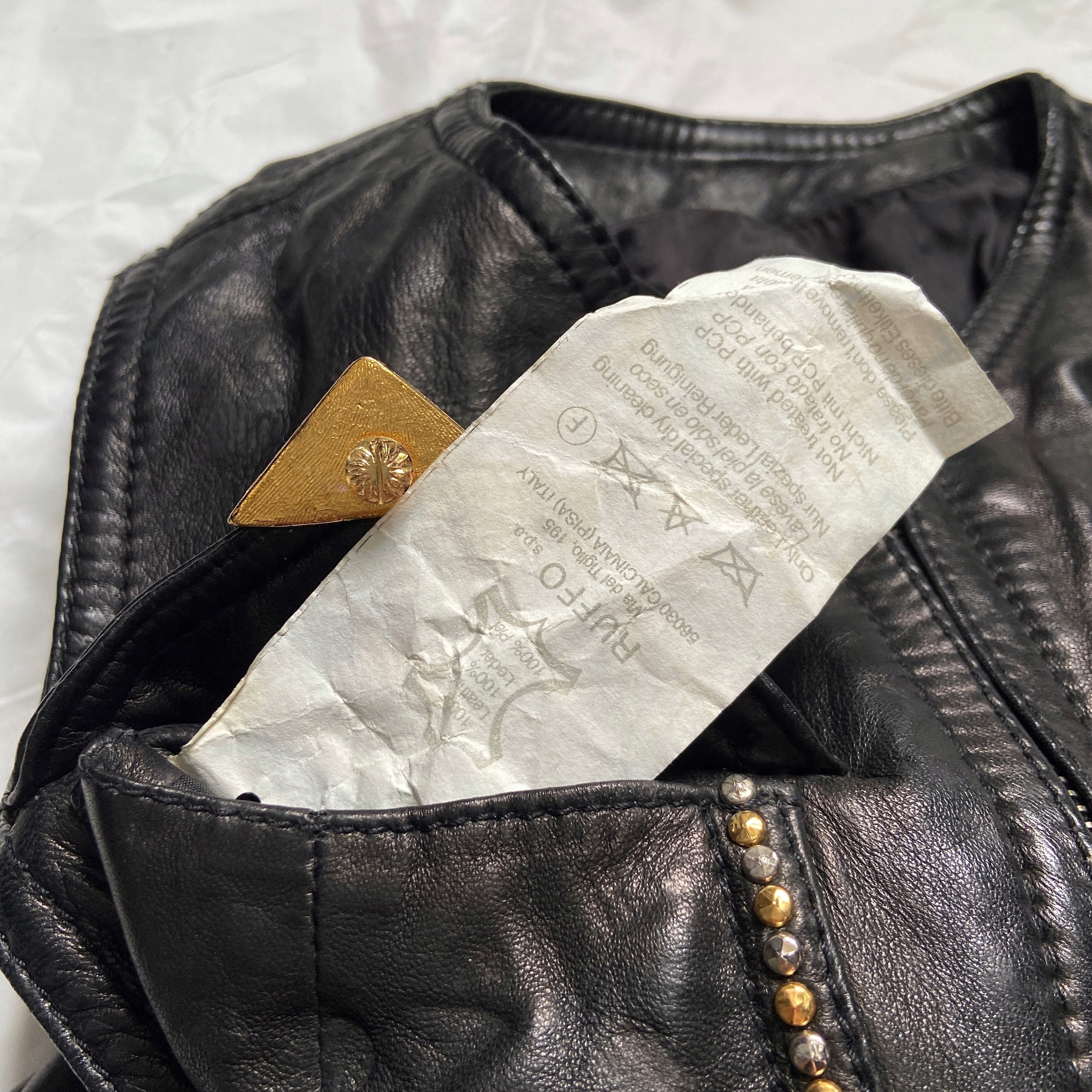 Gianni Versace Spring 1993 Western Lambskin Leather Gold Embellished Vest 40 1992 - 17