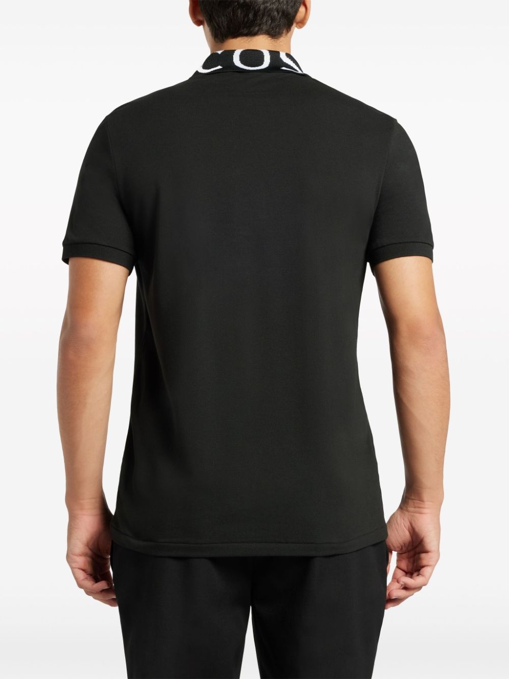 branded collar logo-appliquÃ© polo shirt - 4