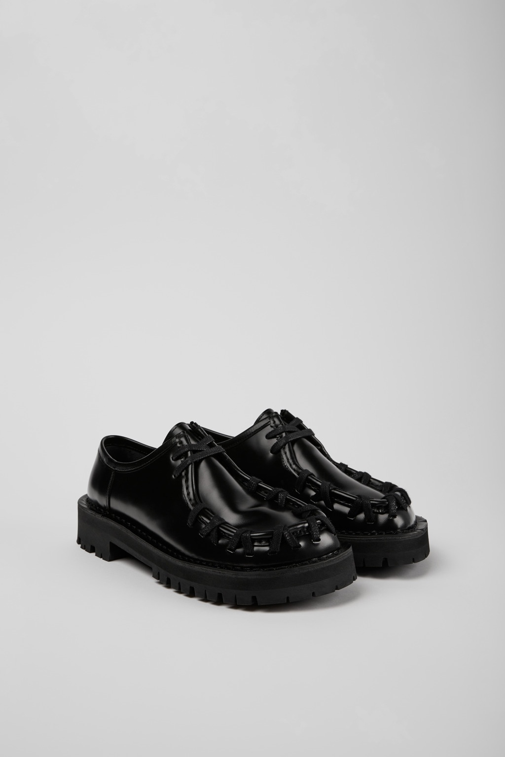 Black leather shoes - 2
