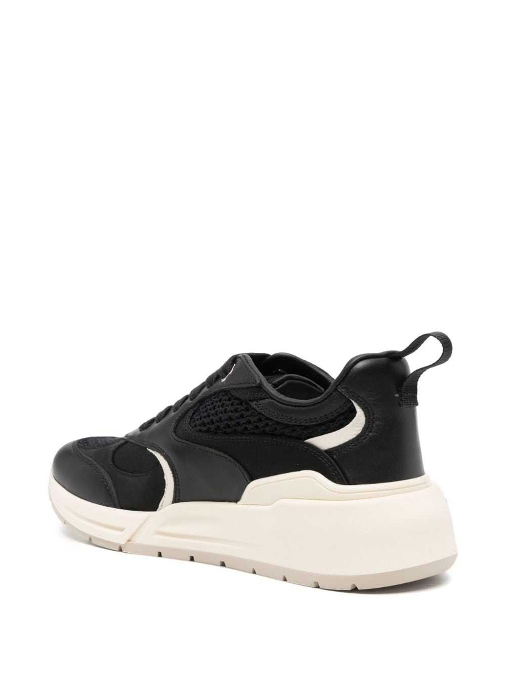 almond-toe panelled leather sneakers - 3
