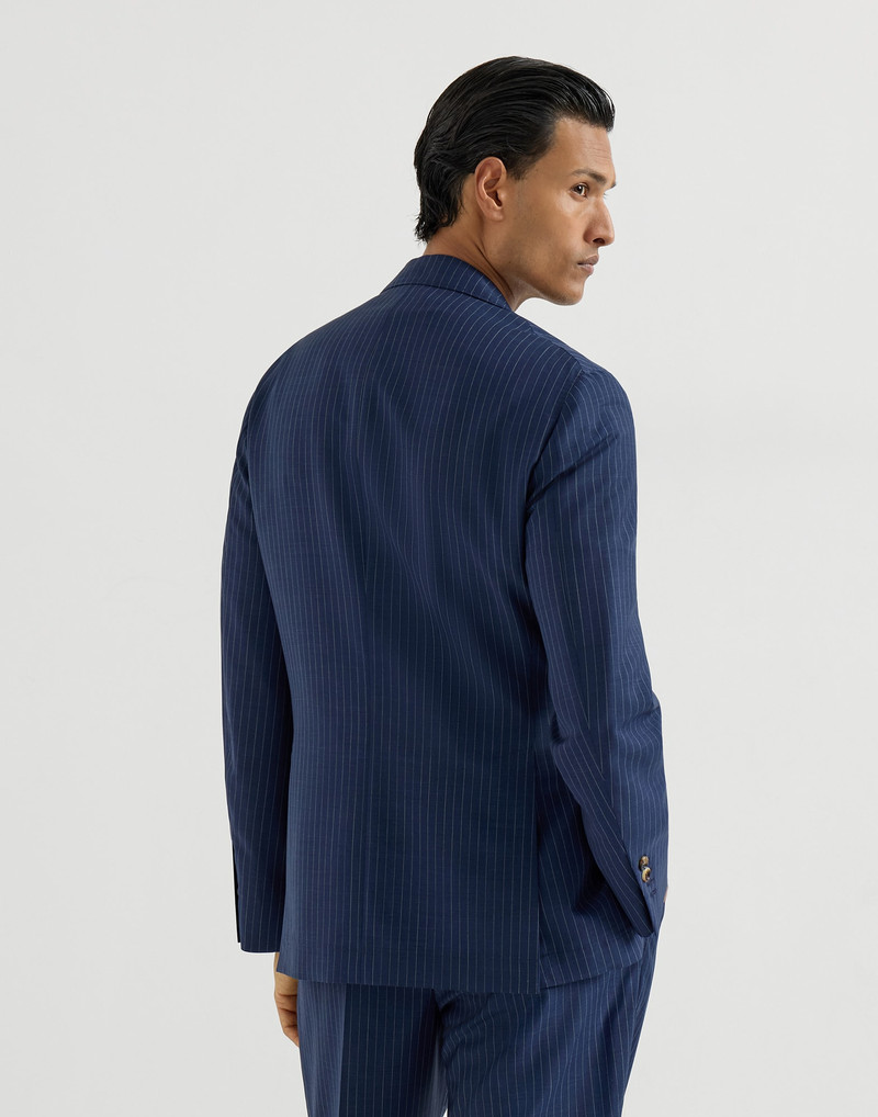 Wool and mohair pinstripe fresco deconstructed Cavallo blazer 3