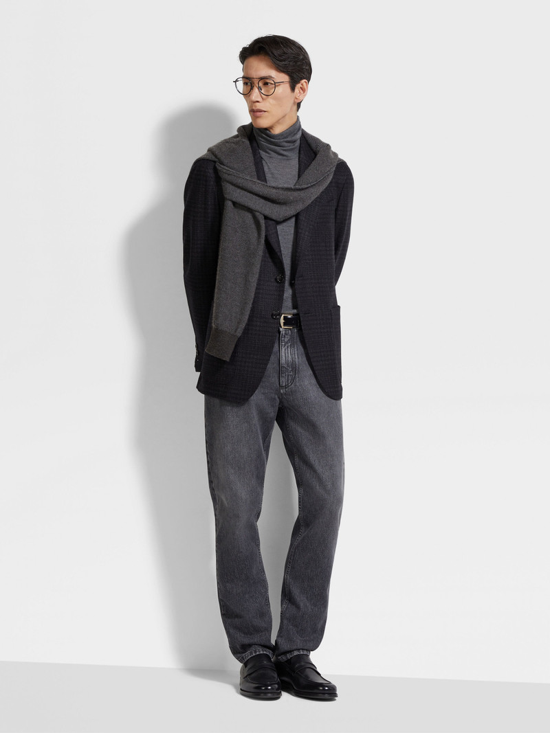 ZEGNA BLACK OASI CASHMERE JACKET outlook
