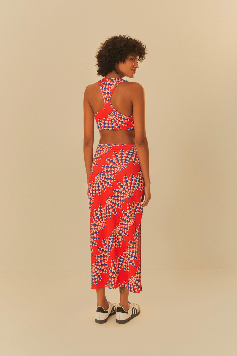 Adidas Farm Psychedelic Wave Red Dress 4