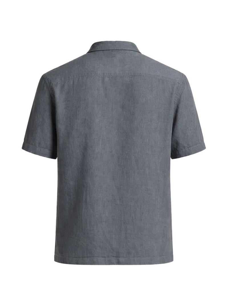PESERICO linen camp-collar shirt outlook