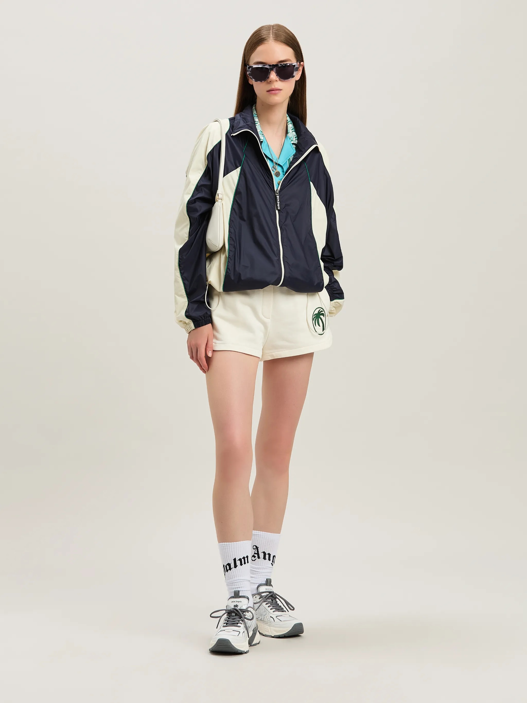 Curved logo colorblock windbreaker - 2