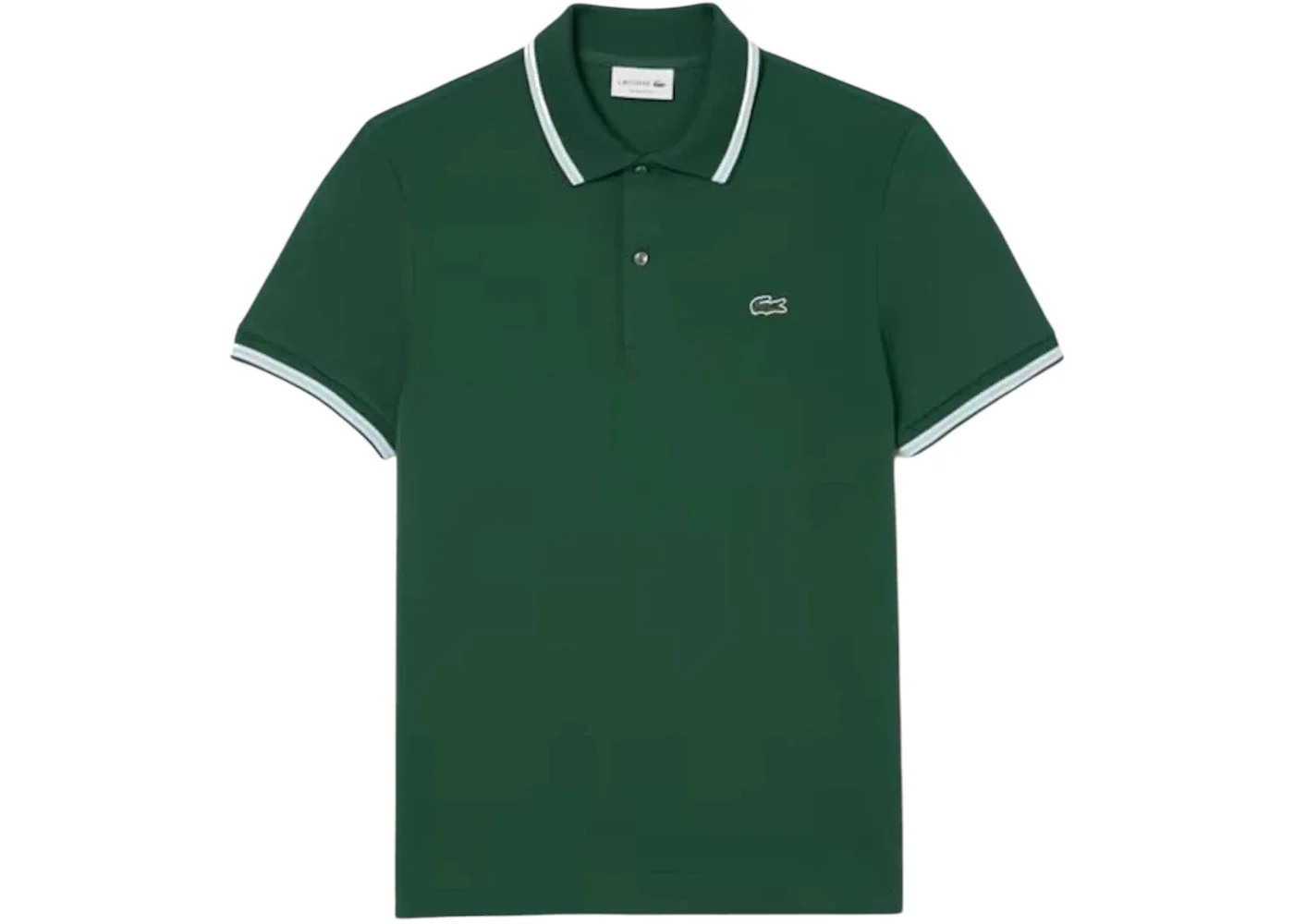 Lacoste Regular Fit Trim Accent Polo Shirt Green - 1