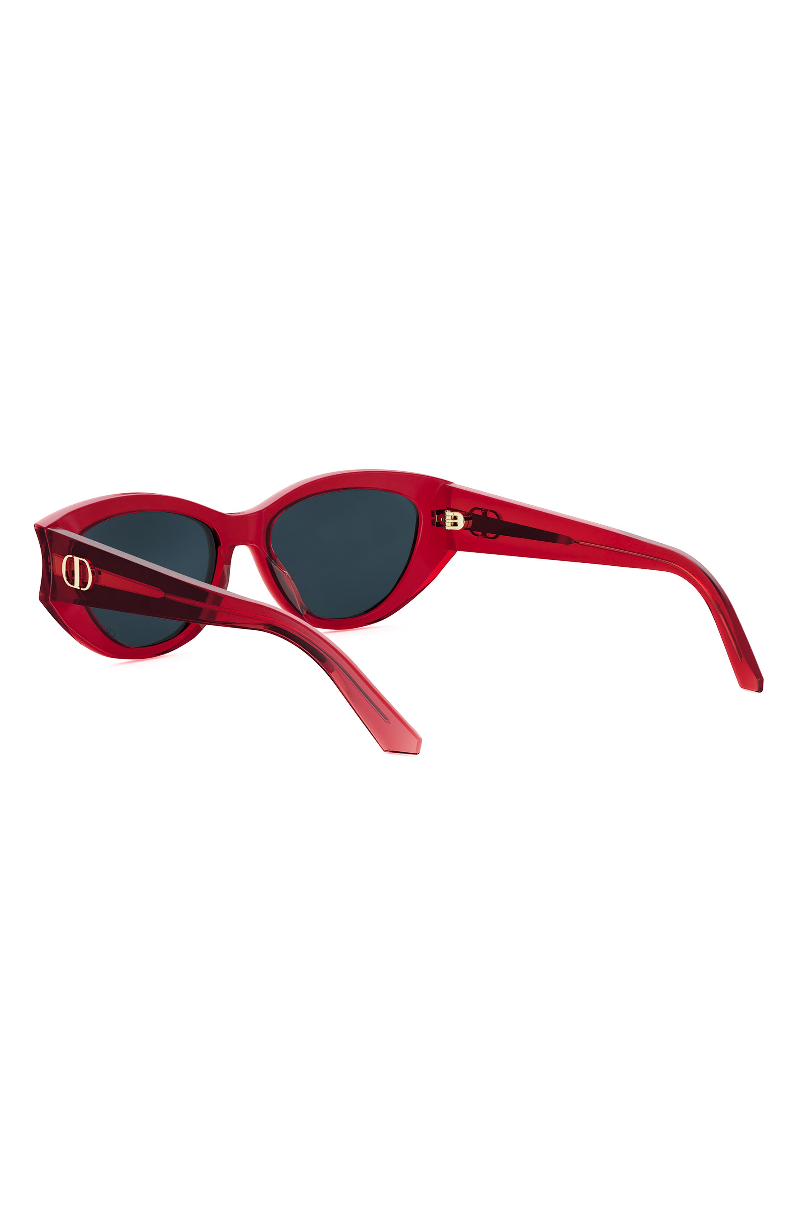 'DiorGlow B1I 53mm Cat Eye Sunglasses in Shiny Bordeaux /Blue at Nordstrom - 4