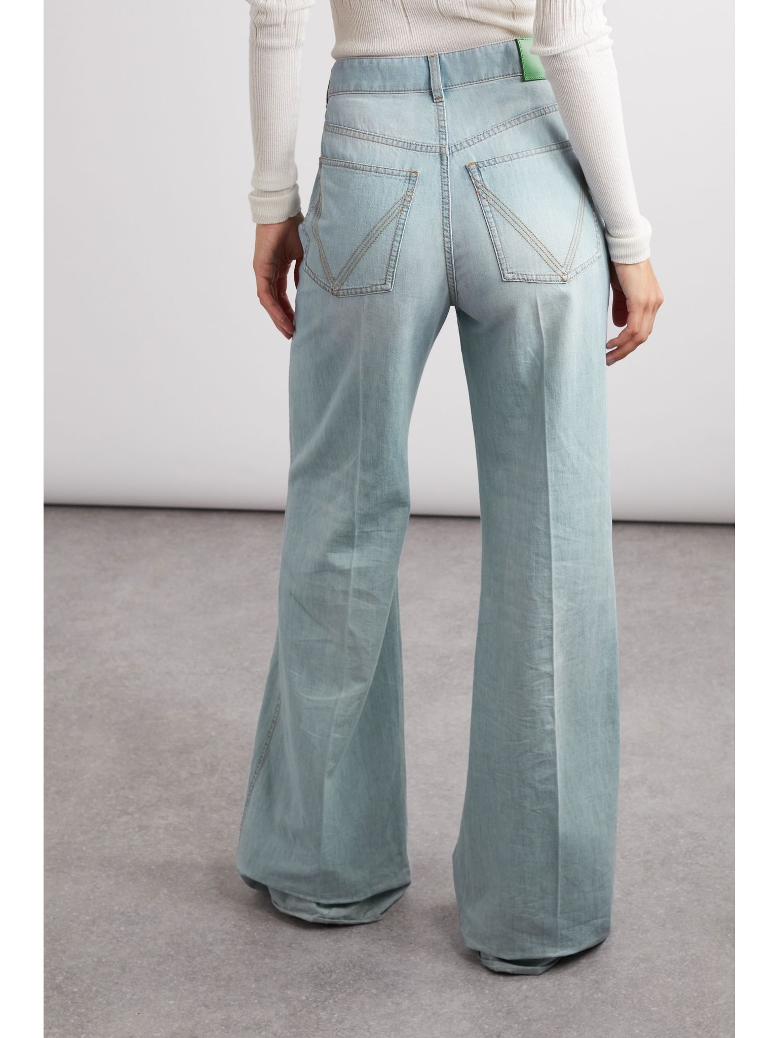 High-rise wide-leg jeans Blue - 3