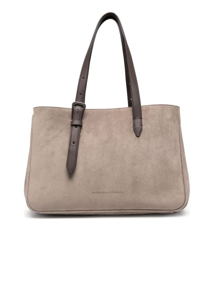 Twohandle Suede Handbag - 1