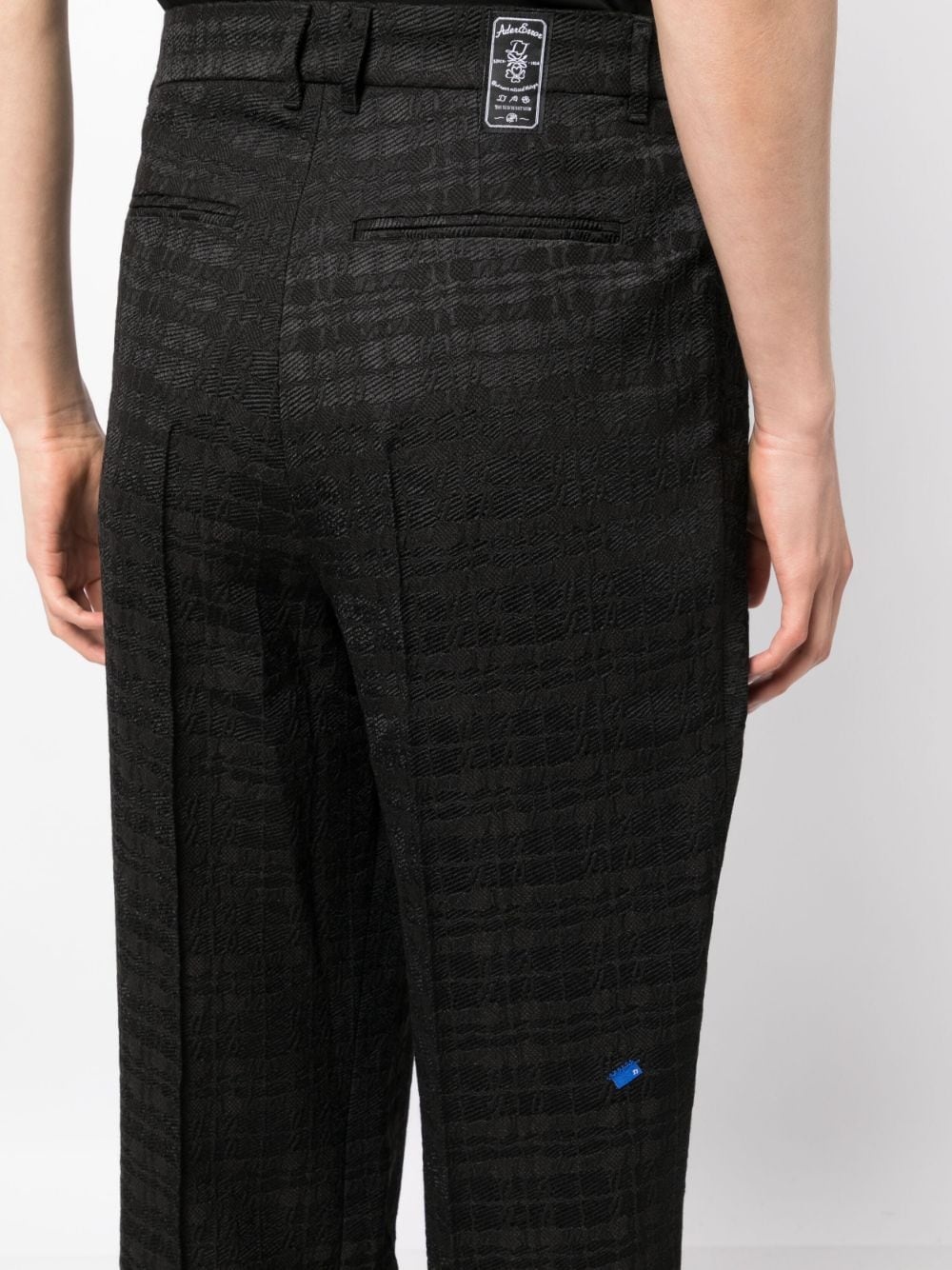 pleated jacquard tailored trousers - 5
