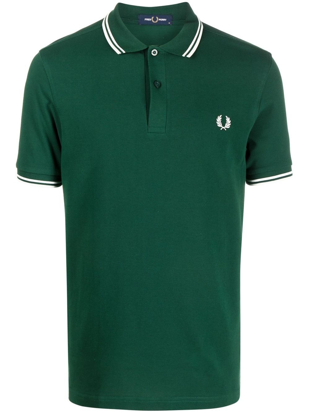 logo-embroidered cotton polo shirt - 1