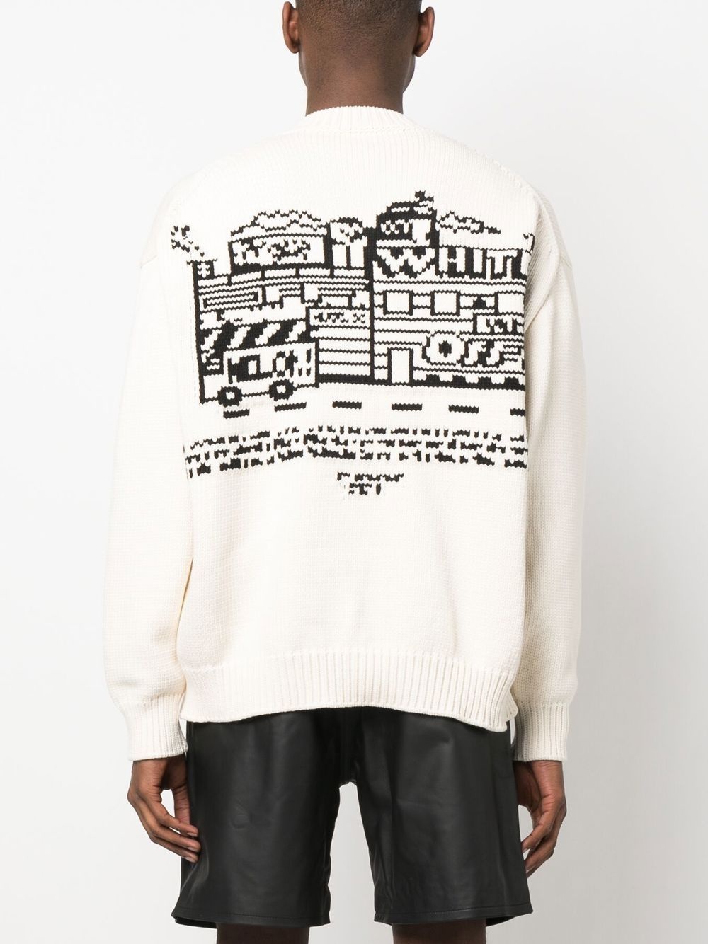 Graffiti Zine intarsia-logo knitted jumper - 4