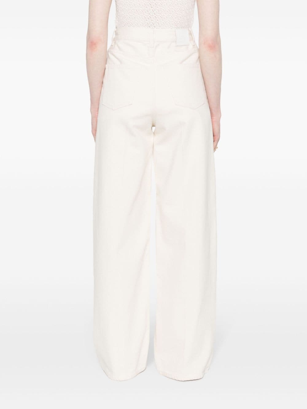 pressed-creased straight jeans - 4