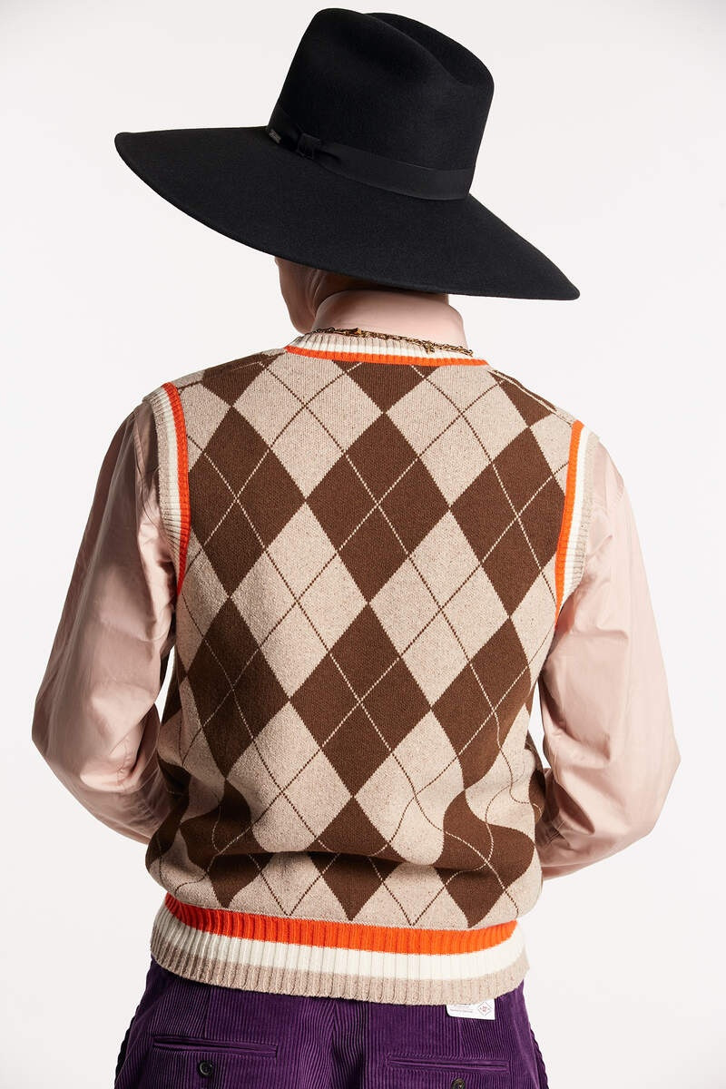 DSQUARED2 D2 ARGYLE VEST KNIT outlook