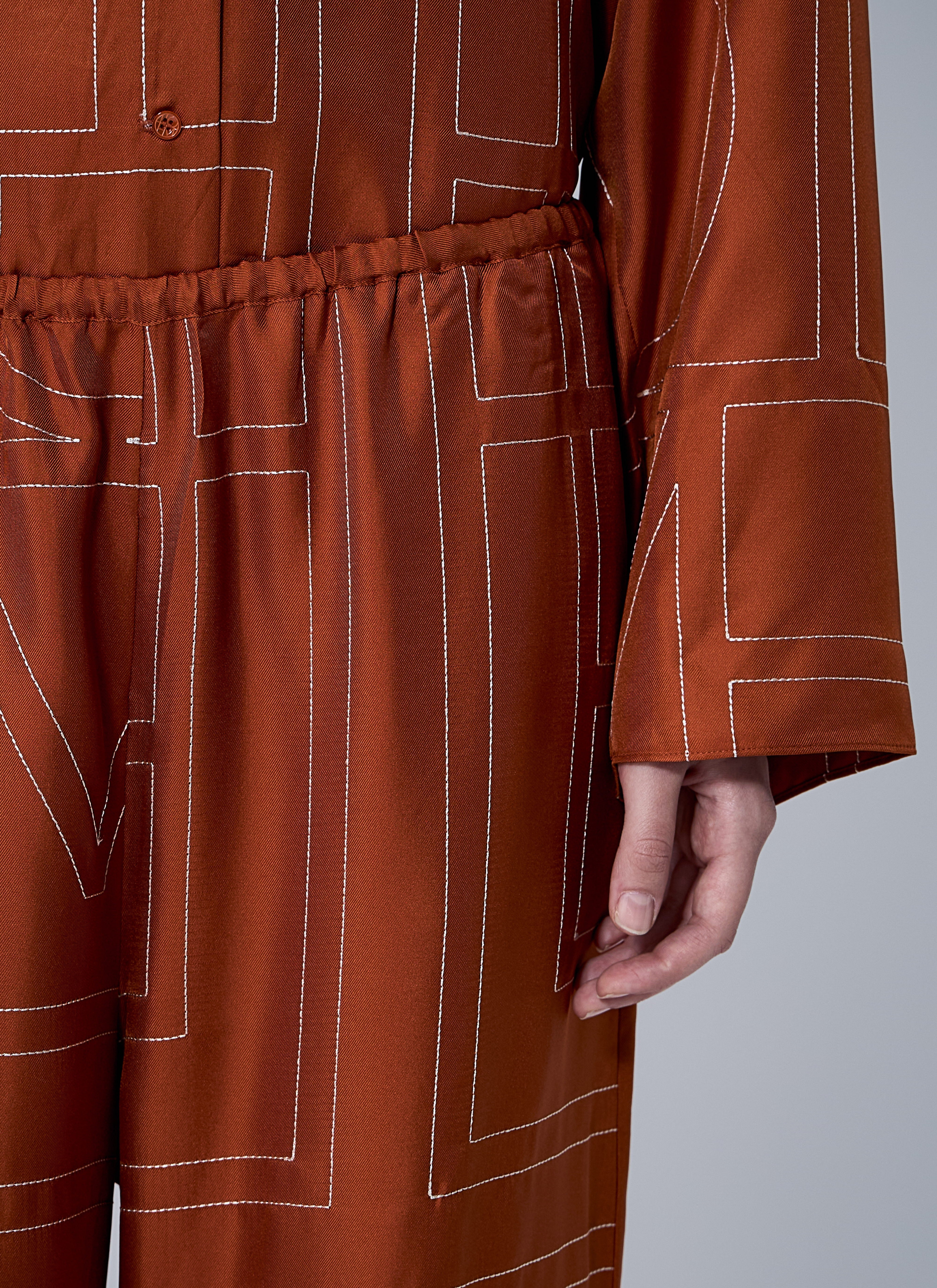 Toteme Women Monogram Silk Pants - 5