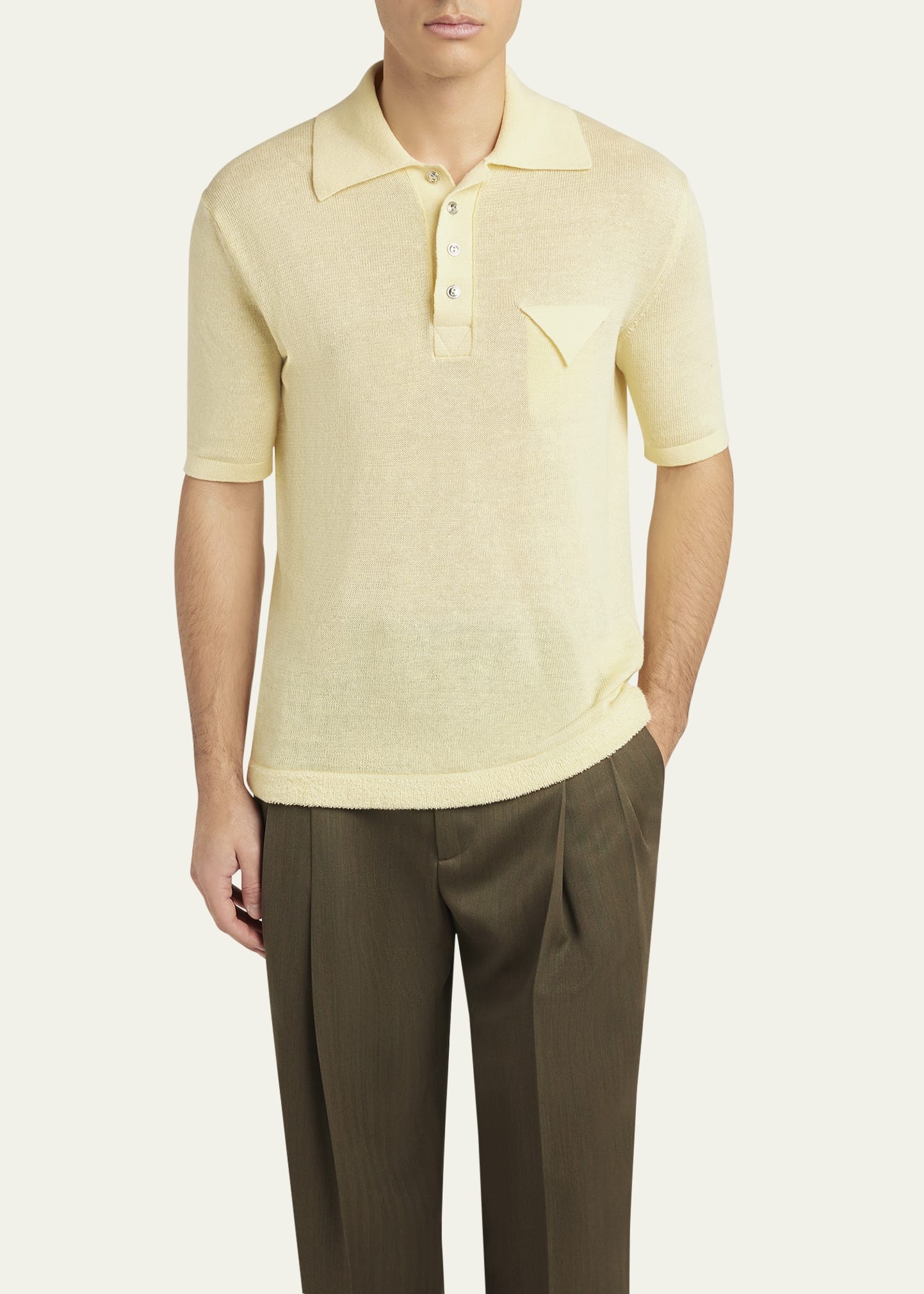Men's Linen-Knit Polo - 4
