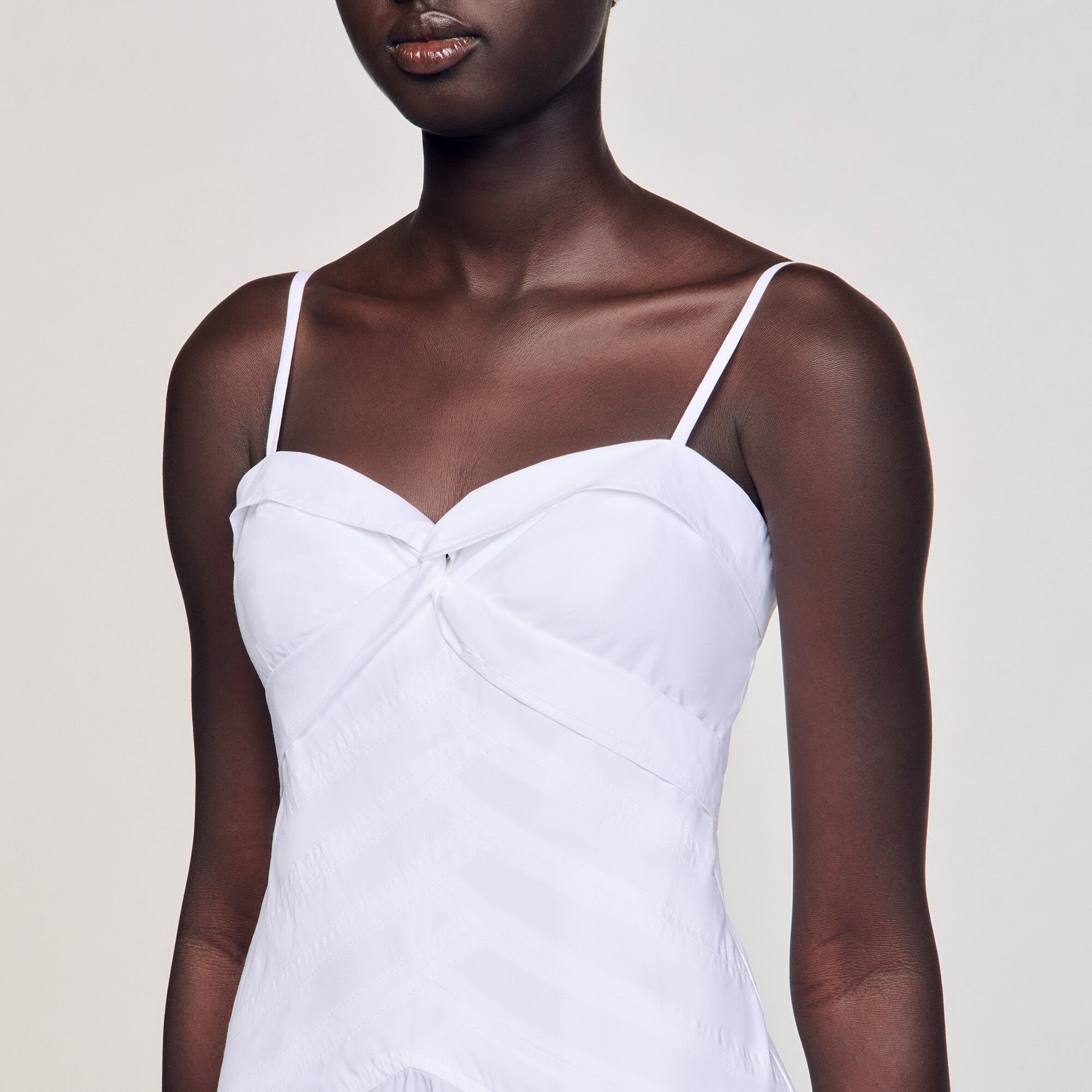 DRAPED BUSTIER MAXI DRESS - 3