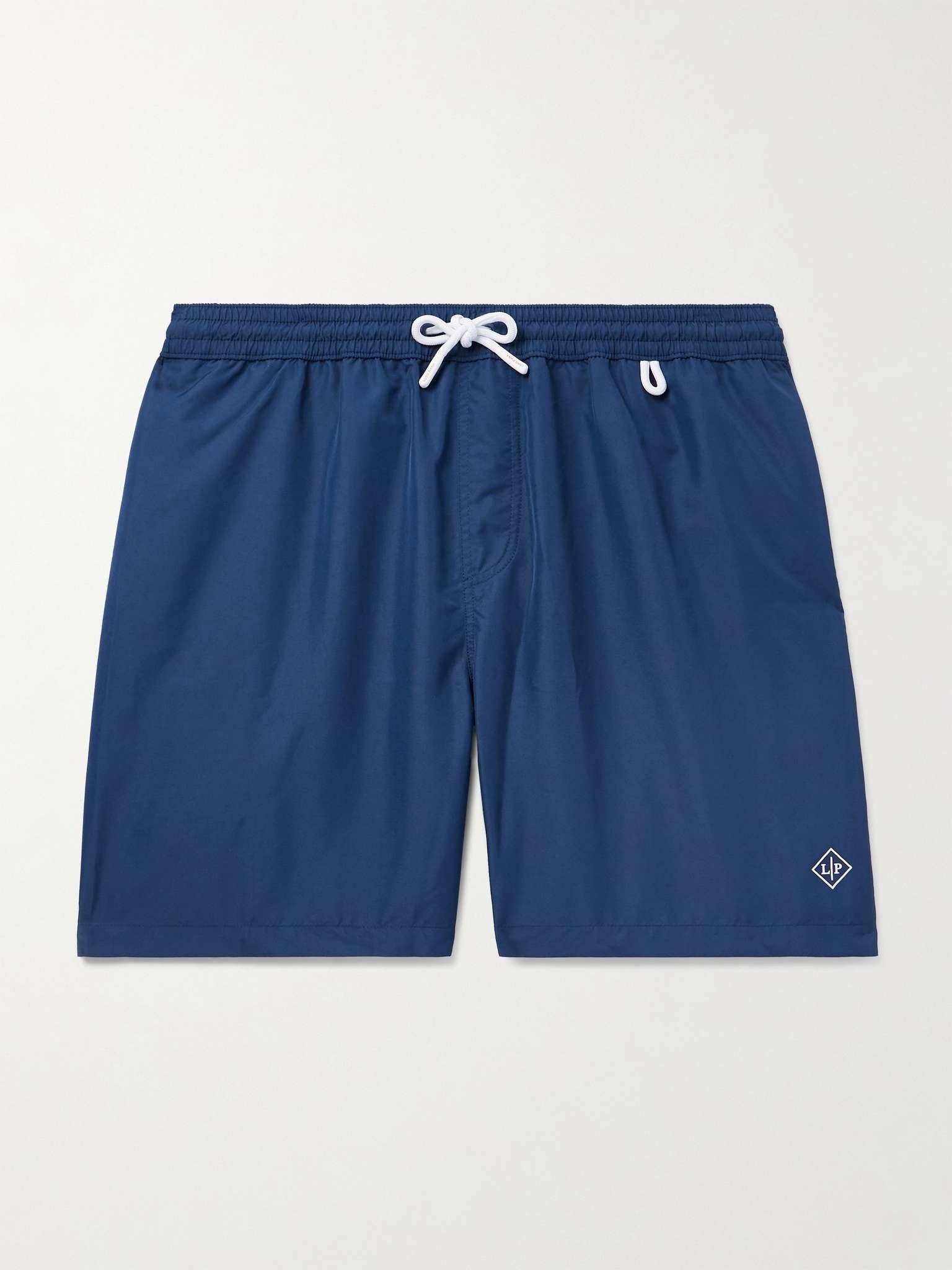 Bay Straight-Leg Mid-Length Logo-Print Swim Shorts - 1