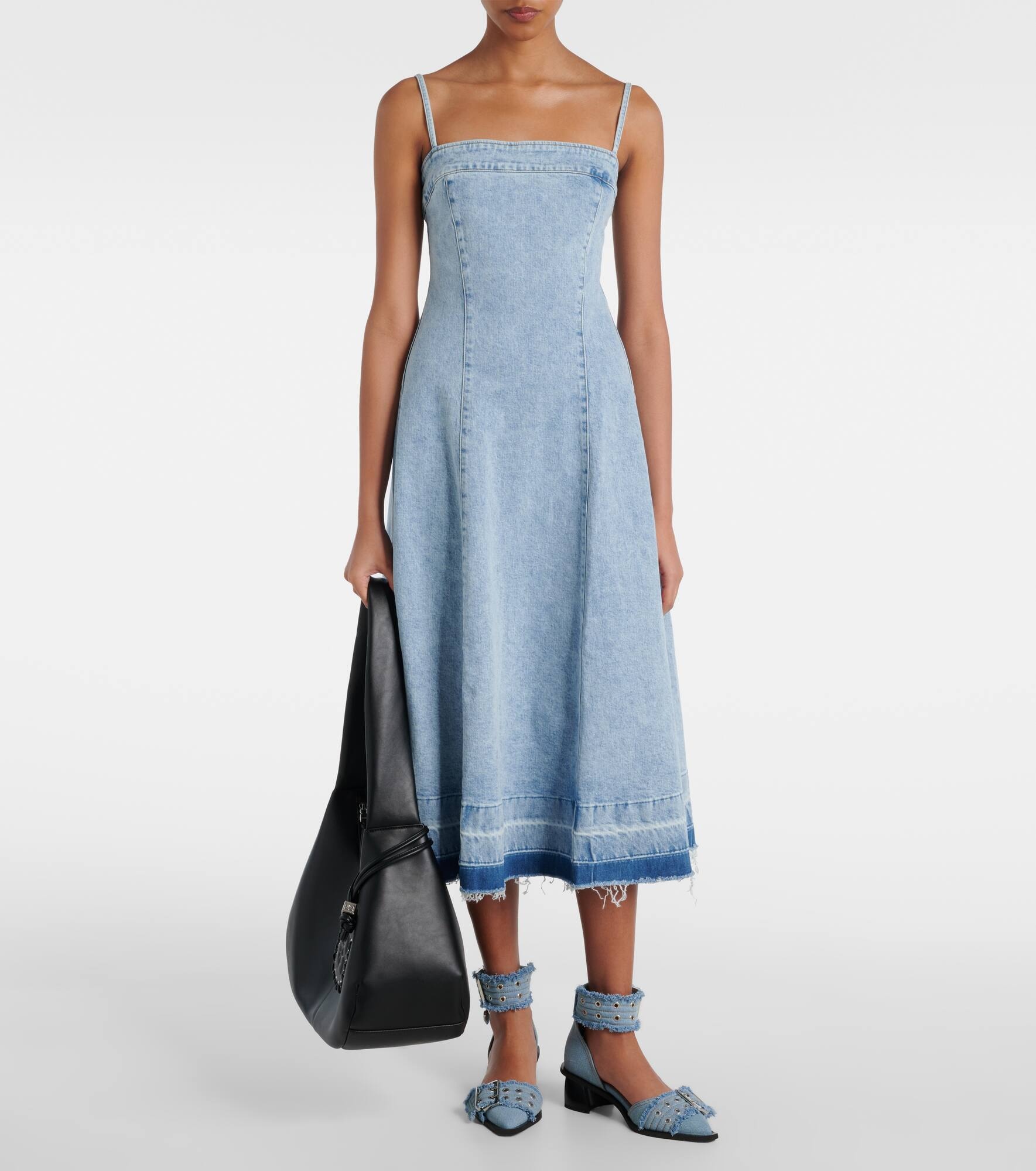 Feminine Buckle denim pumps - 3