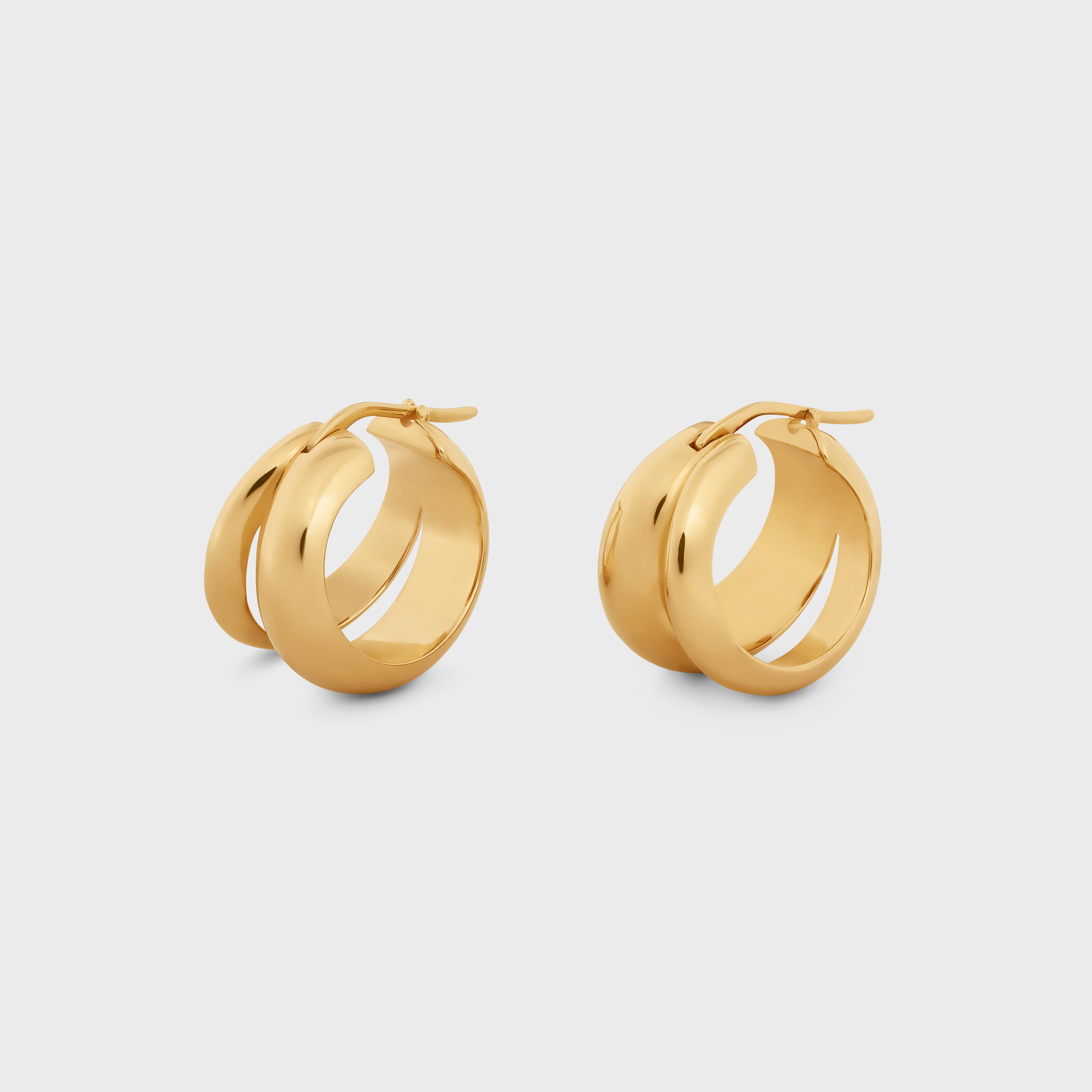 Formes Abstraites Hoops in Brass with Gold Finish - 2
