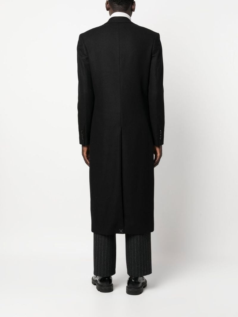 double-breasted notched-lapel coat - 4