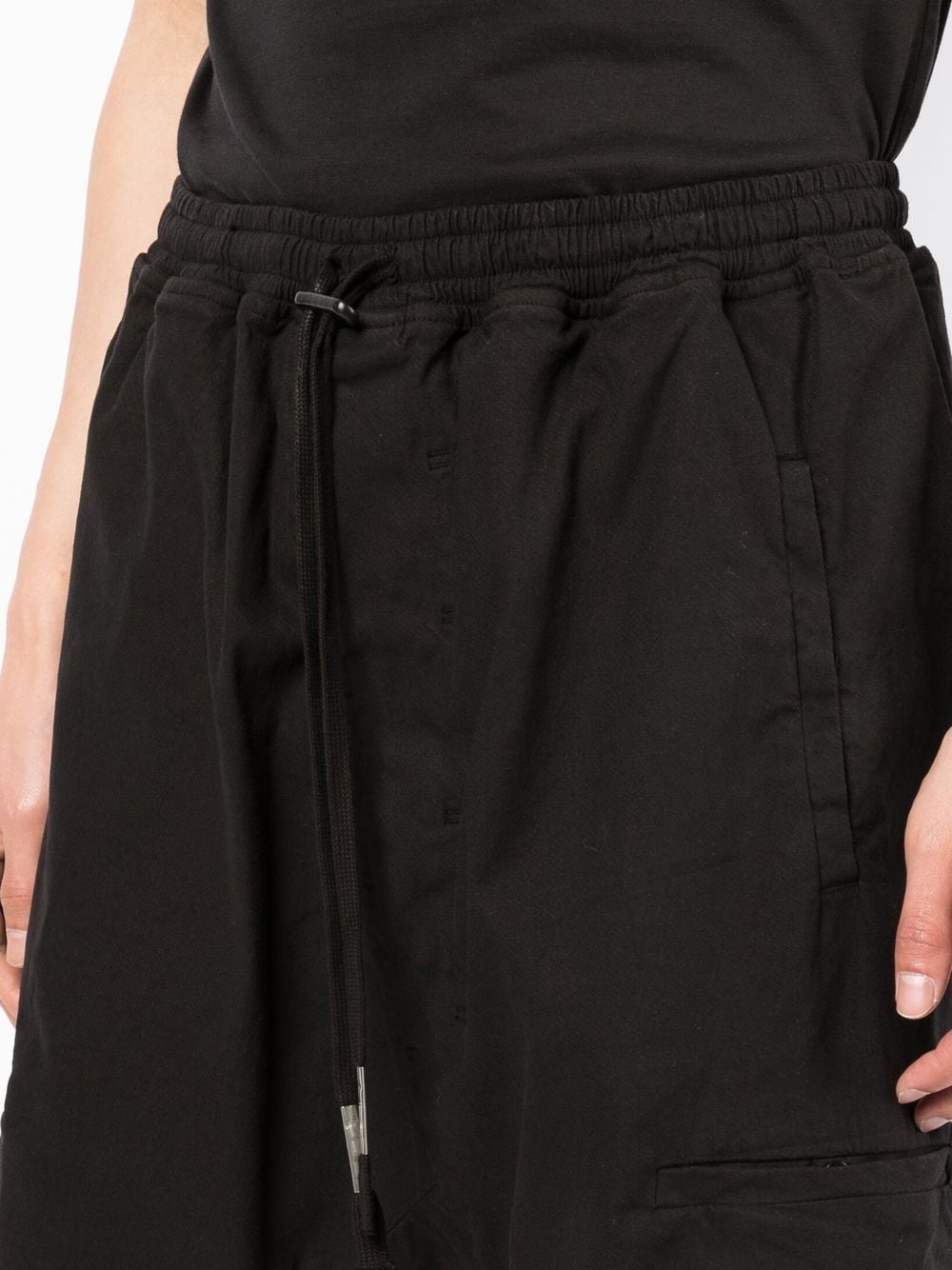 drawstring track shorts - 5