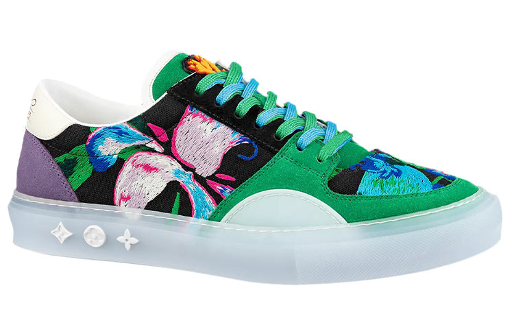 LOUIS VUITTON Ollie Sneakers 'Green Paint Style' 1A9JIZ - 2