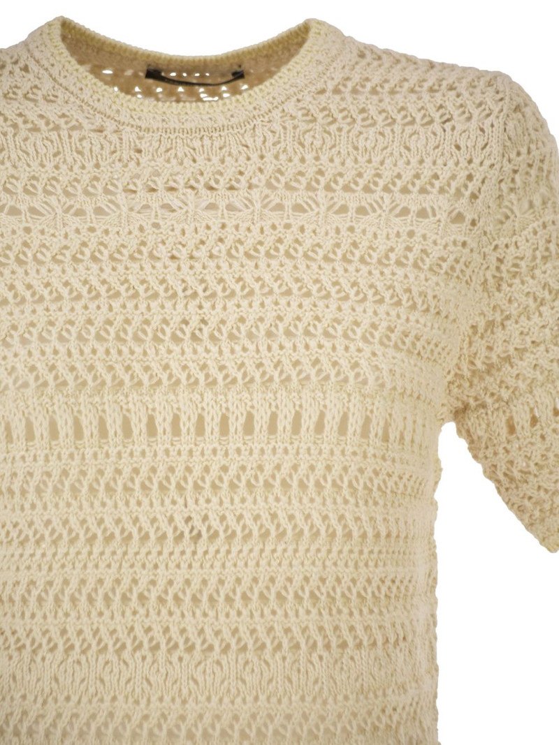 crochet-design short-sleeve sweater 4