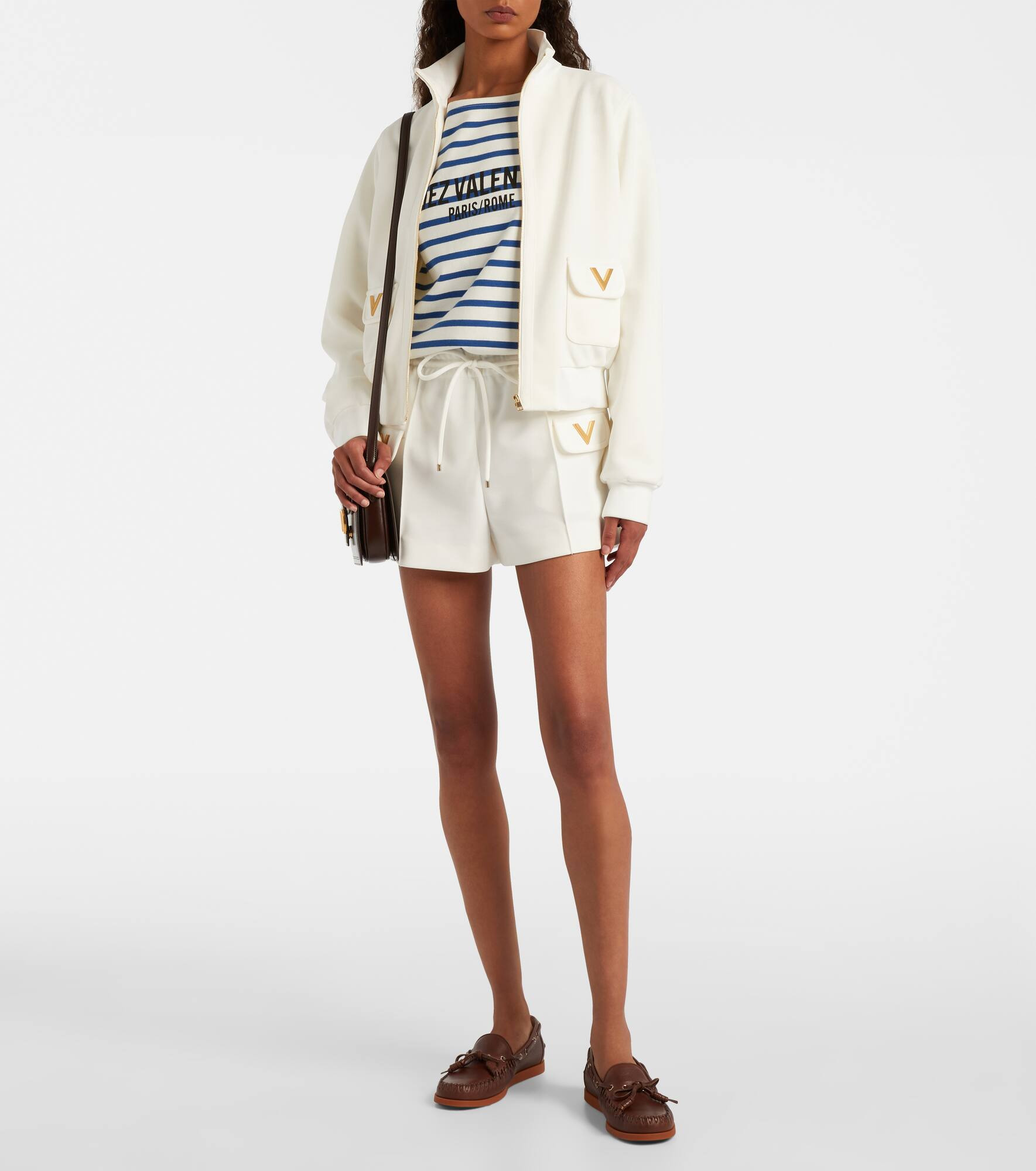 VGold jersey shorts - 2