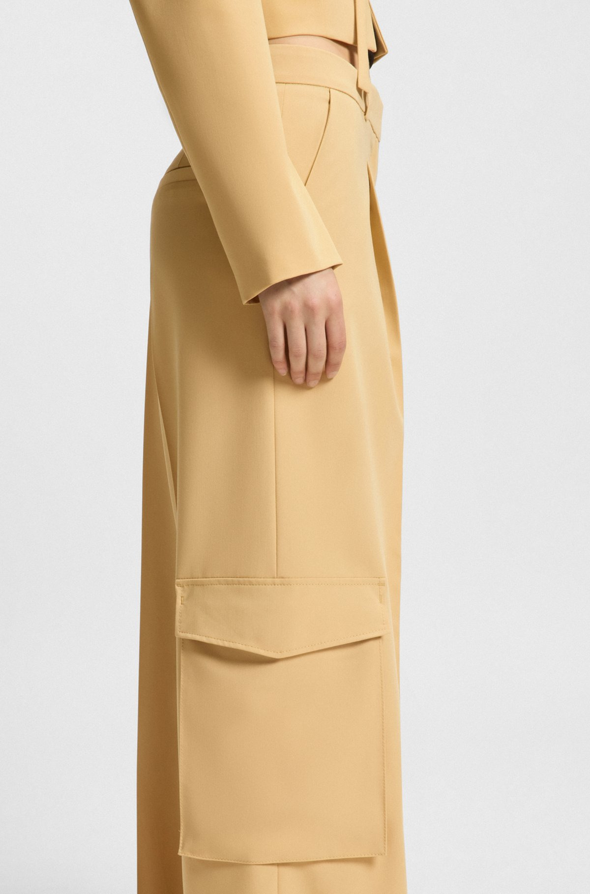 RELAXED-FIT CARGO TROUSERS IN STRETCH FABRIC - 5