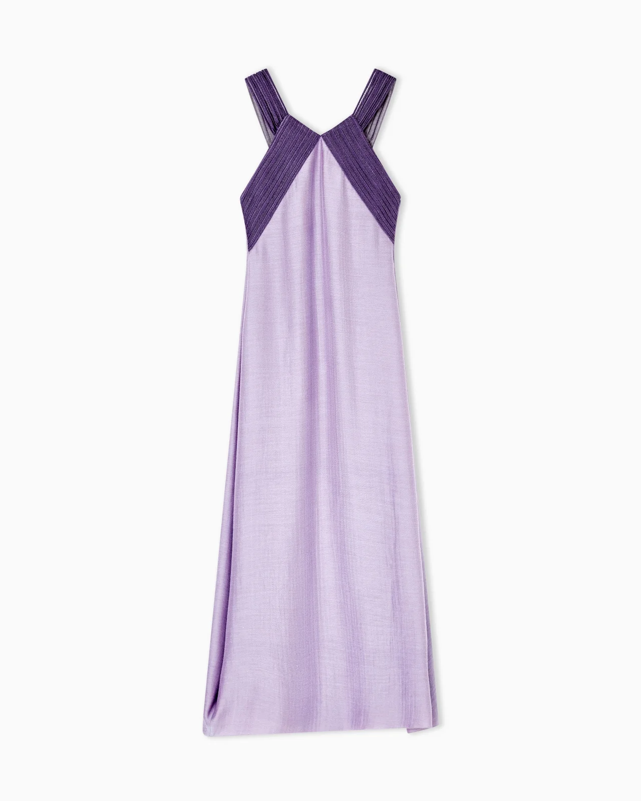 LONG DRESS IN LYOCELL, VISCOSE AND SILK - 1