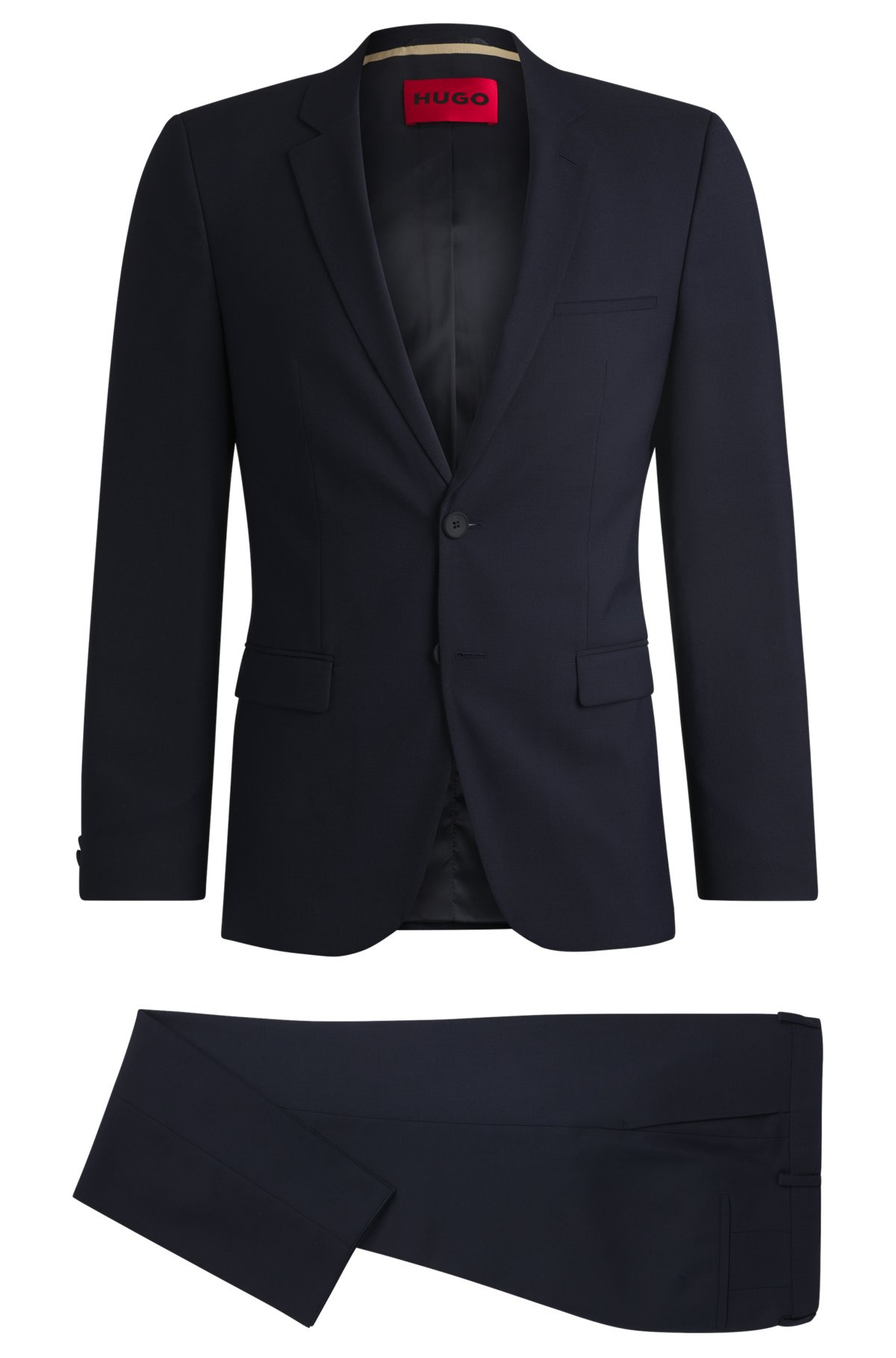 EXTRA-SLIM-FIT SUIT IN MICRO-PATTERNED DOBBY - 8